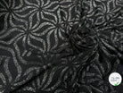 MAILLE FÊTE SÉQUIN GROSSES FEUILLES DE FLEURES BLACK&SILVER - My Little Coupon