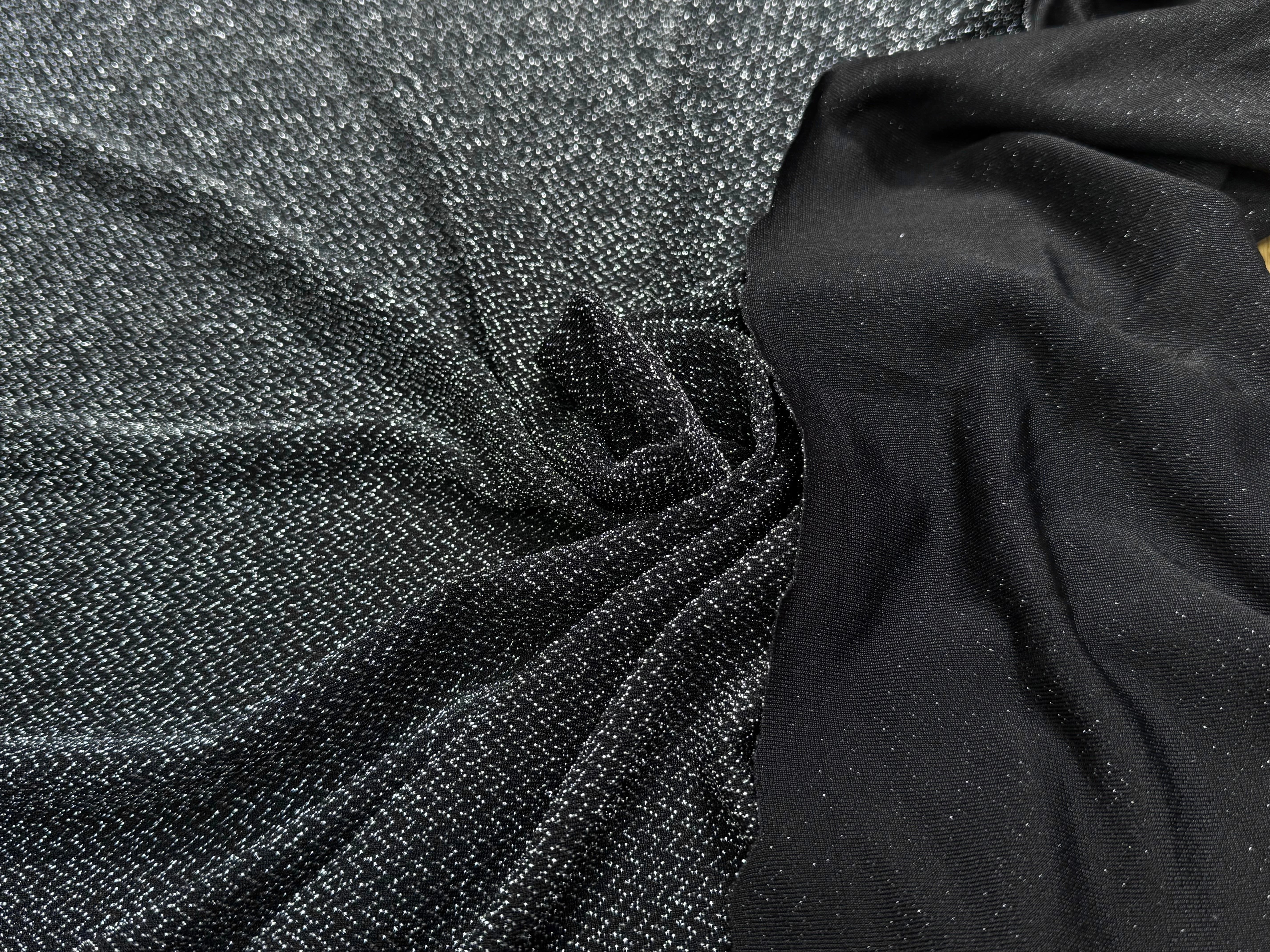 MAILLE FÊTE ULTRA STRETCH BRILLANT BLACK SILVER - My Little Coupon