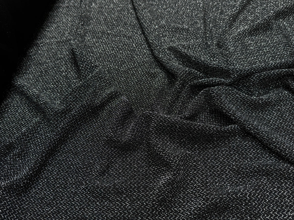 MAILLE FÊTE ULTRA STRETCH BRILLANT BLACK SILVER - My Little Coupon