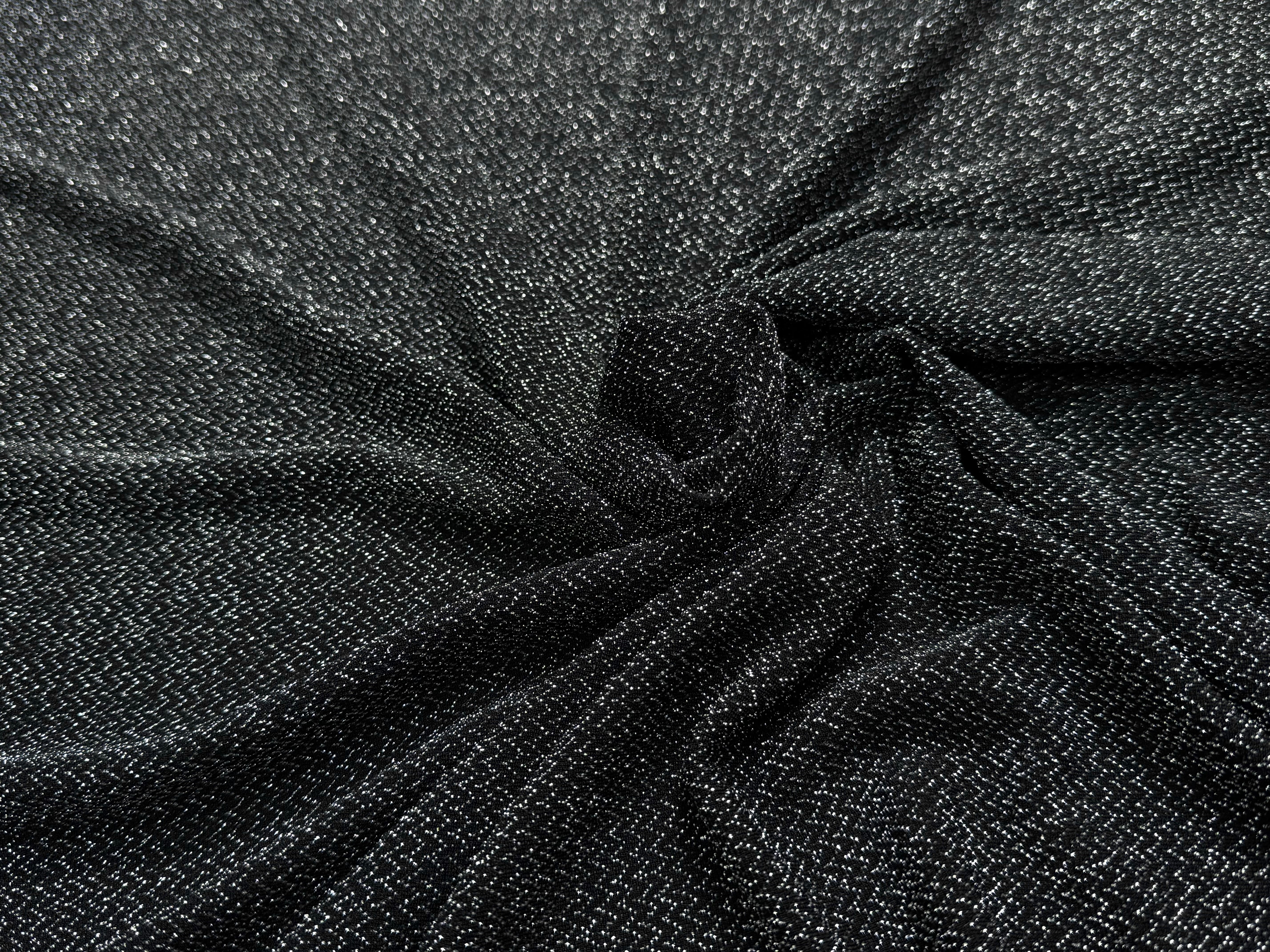 MAILLE FÊTE ULTRA STRETCH BRILLANT BLACK SILVER - My Little Coupon