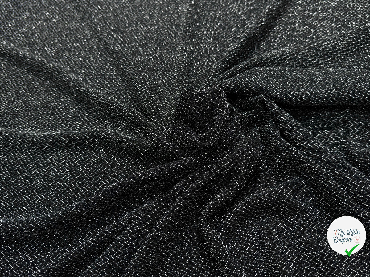 MAILLE FÊTE ULTRA STRETCH BRILLANT BLACK SILVER - My Little Coupon