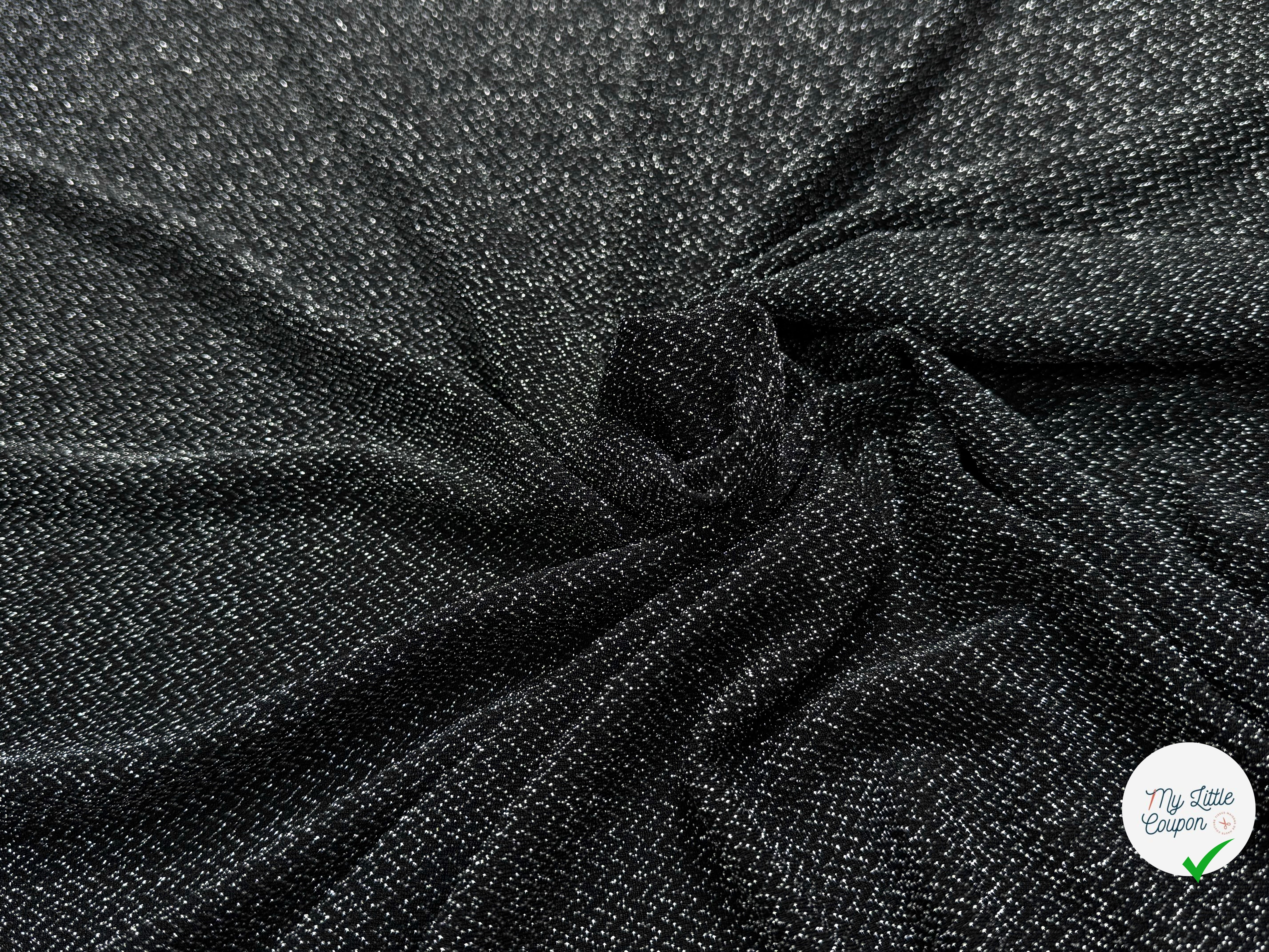 MAILLE FÊTE ULTRA STRETCH BRILLANT BLACK SILVER - My Little Coupon