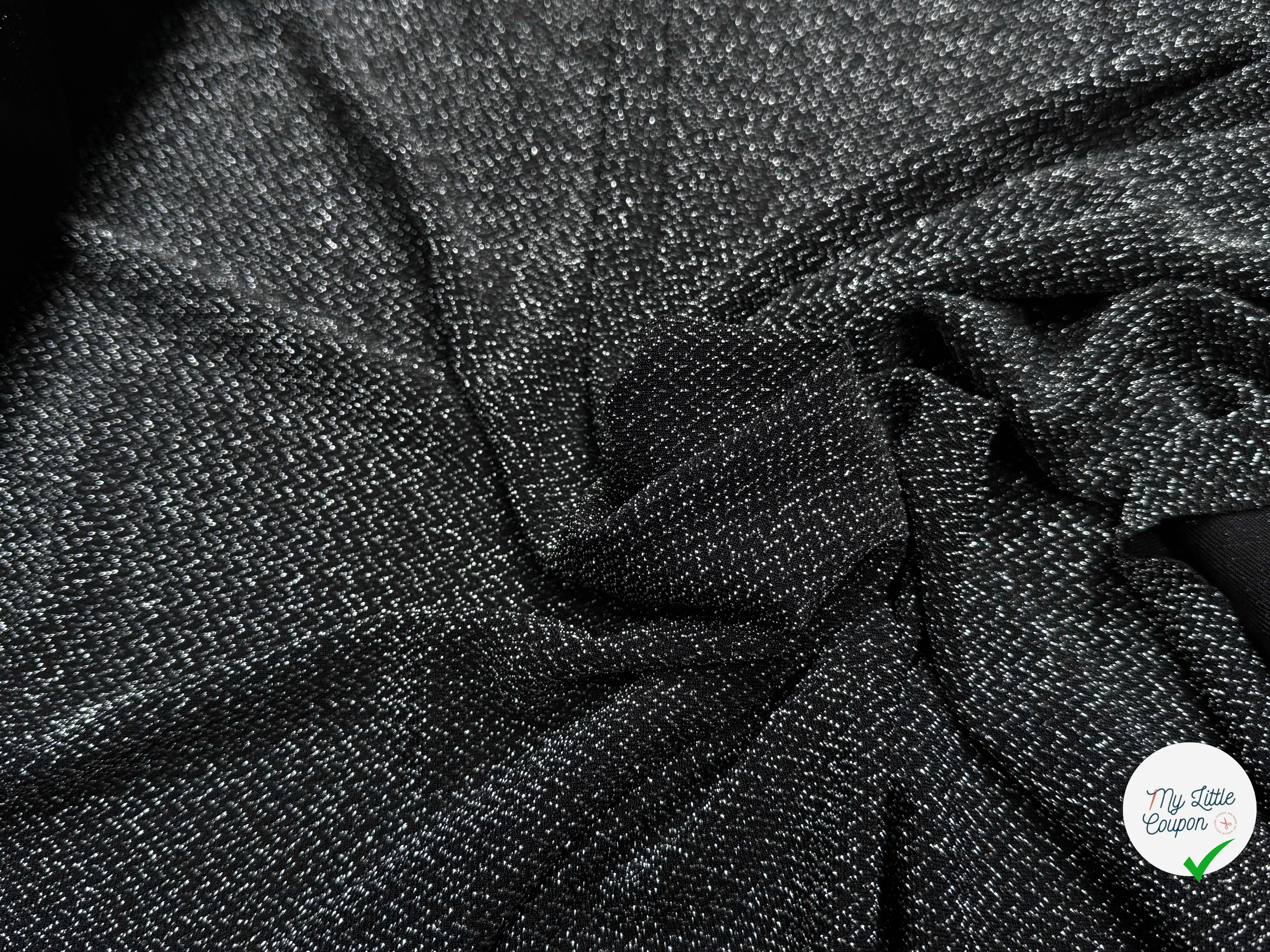 MAILLE FÊTE ULTRA STRETCH BRILLANT BLACK SILVER - My Little Coupon