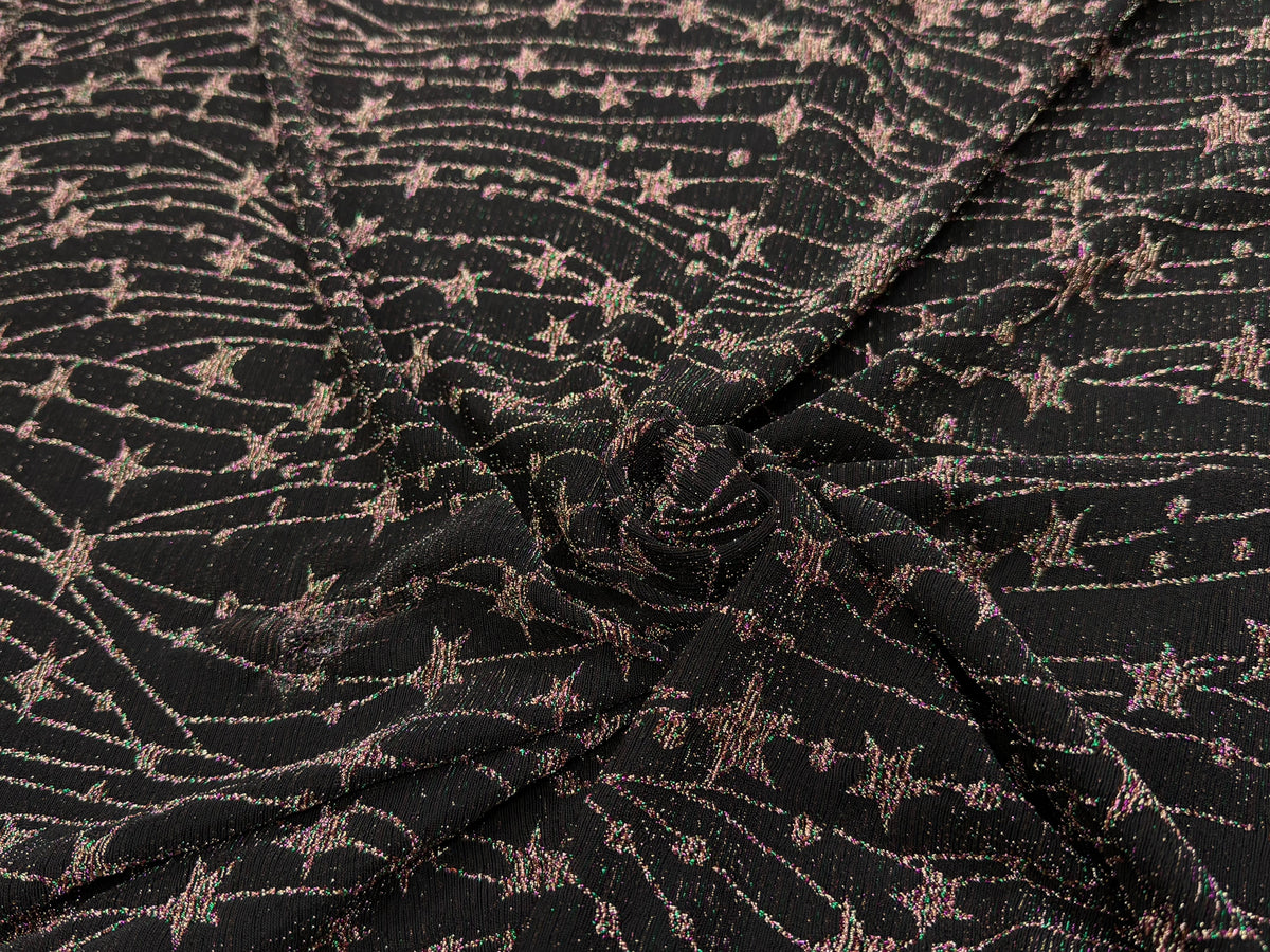 MAILLE FÊTE ULTRA STRETCH BRILLANT FEU D'ARTIFICE POLY MULTICOL VIOLET AS HANGER - My Little Coupon