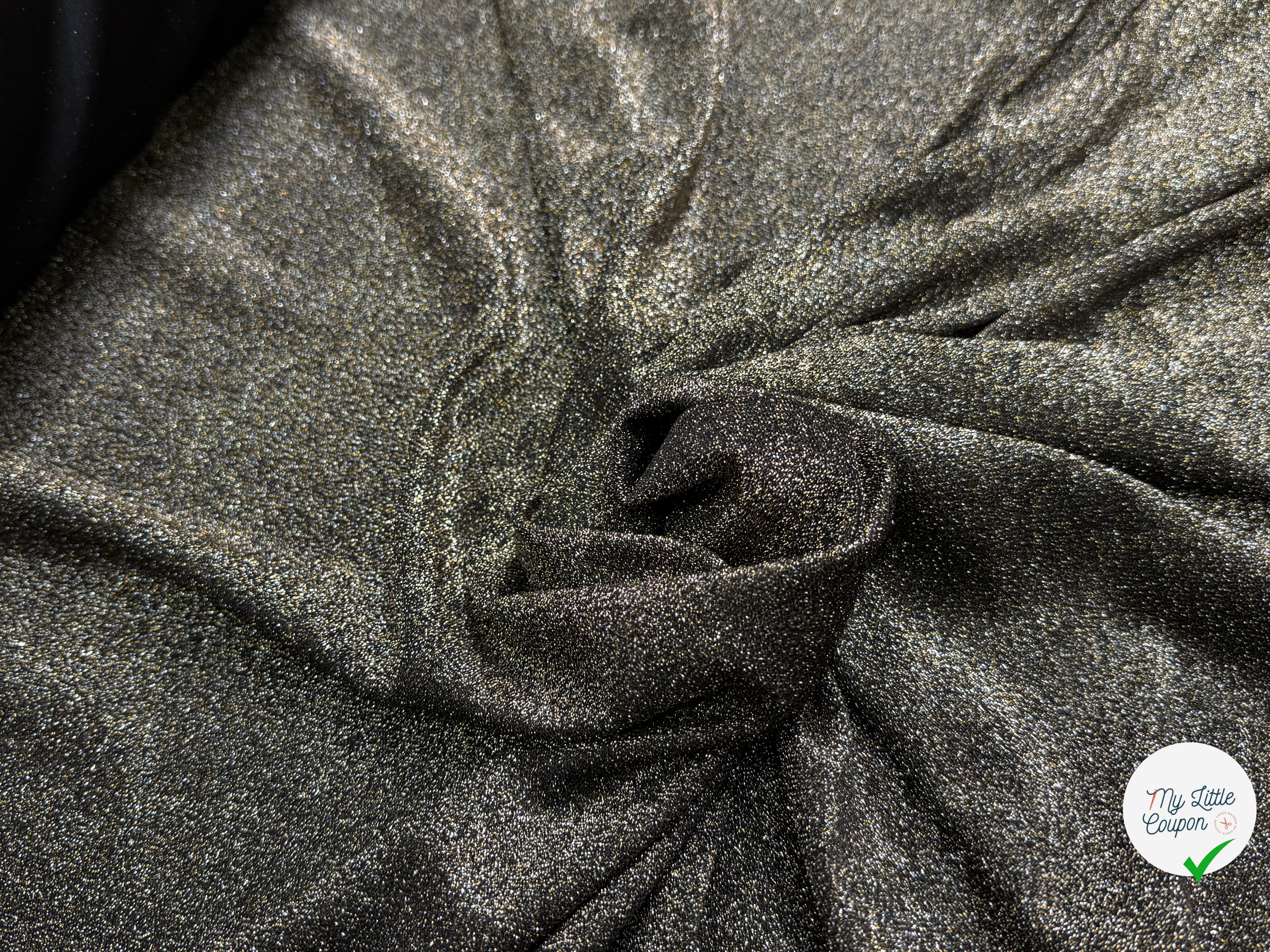 MAILLE FÊTE ULTRA STRETCH BRILLANT OR ARGENTÉ POLY FRENCH TERRY 2 TONE - My Little Coupon