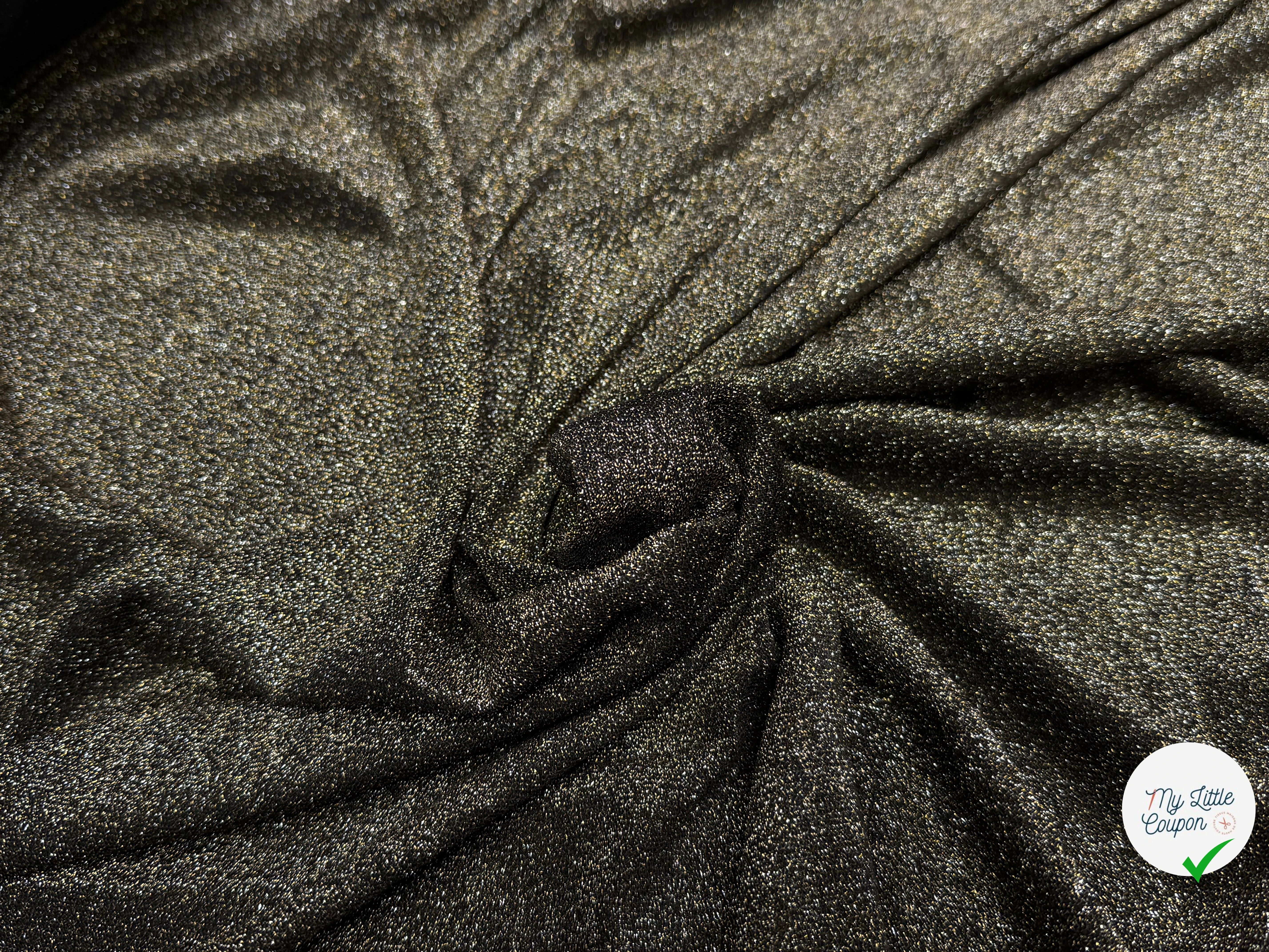 MAILLE FÊTE ULTRA STRETCH BRILLANT OR ARGENTÉ POLY FRENCH TERRY 2 TONE - My Little Coupon