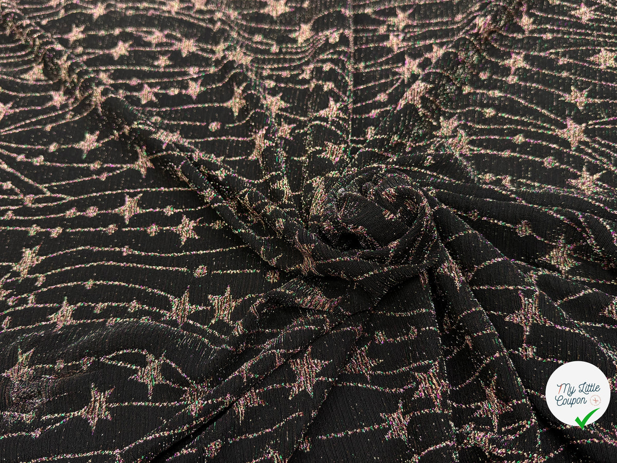MAILLE FÊTE ULTRA STRETCH BRILLANT FEU D'ARTIFICE POLY MULTICOL VIOLET AS HANGER - My Little Coupon