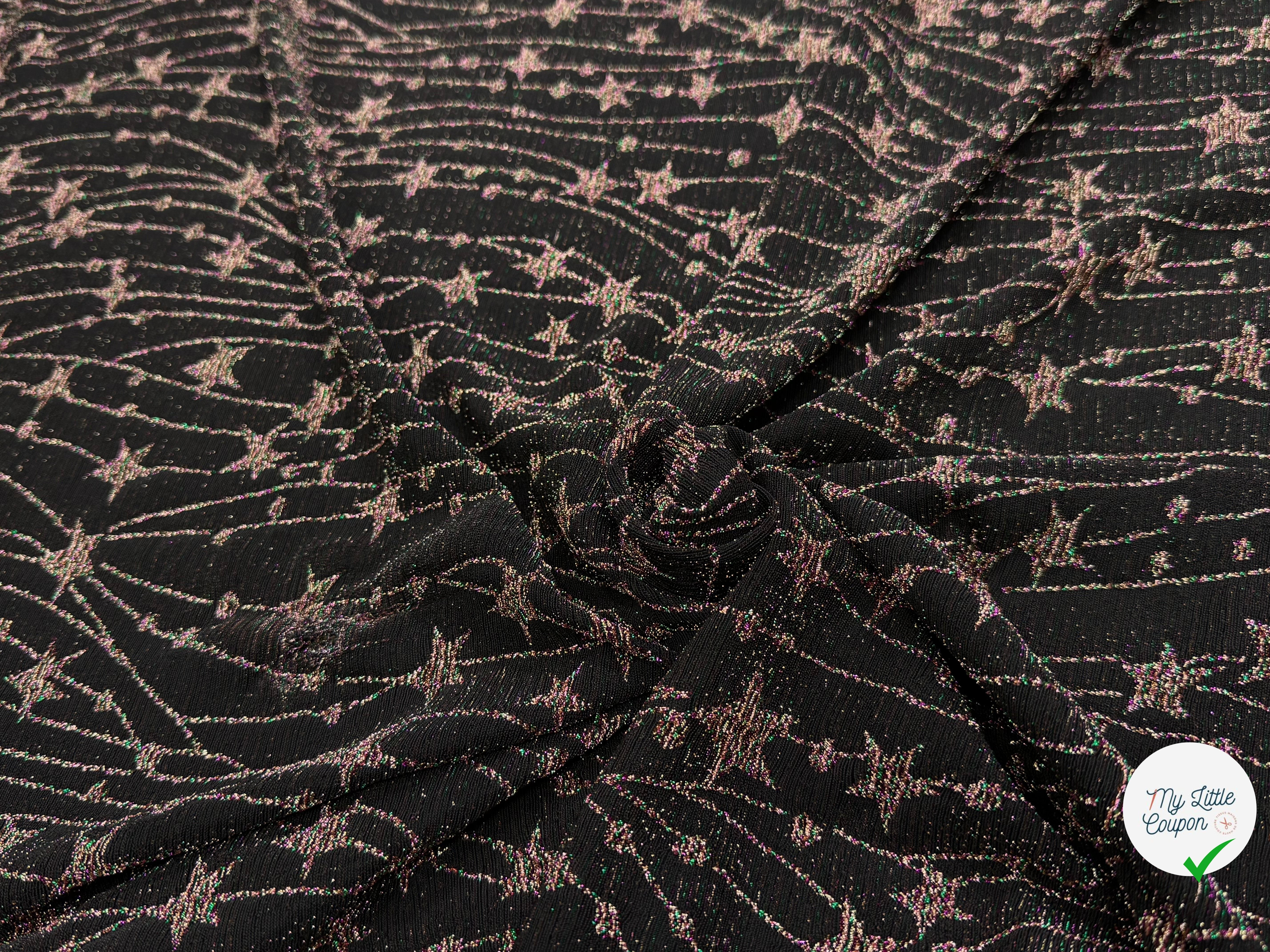 MAILLE FÊTE ULTRA STRETCH BRILLANT FEU D'ARTIFICE POLY MULTICOL VIOLET AS HANGER - My Little Coupon