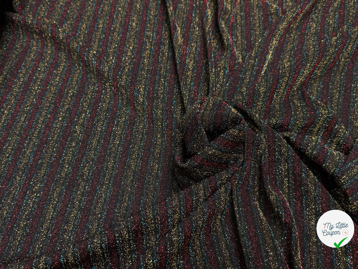 MAILLE FÊTE ULTRA STRETCH BRILLANT BLACK/RED - My Little Coupon