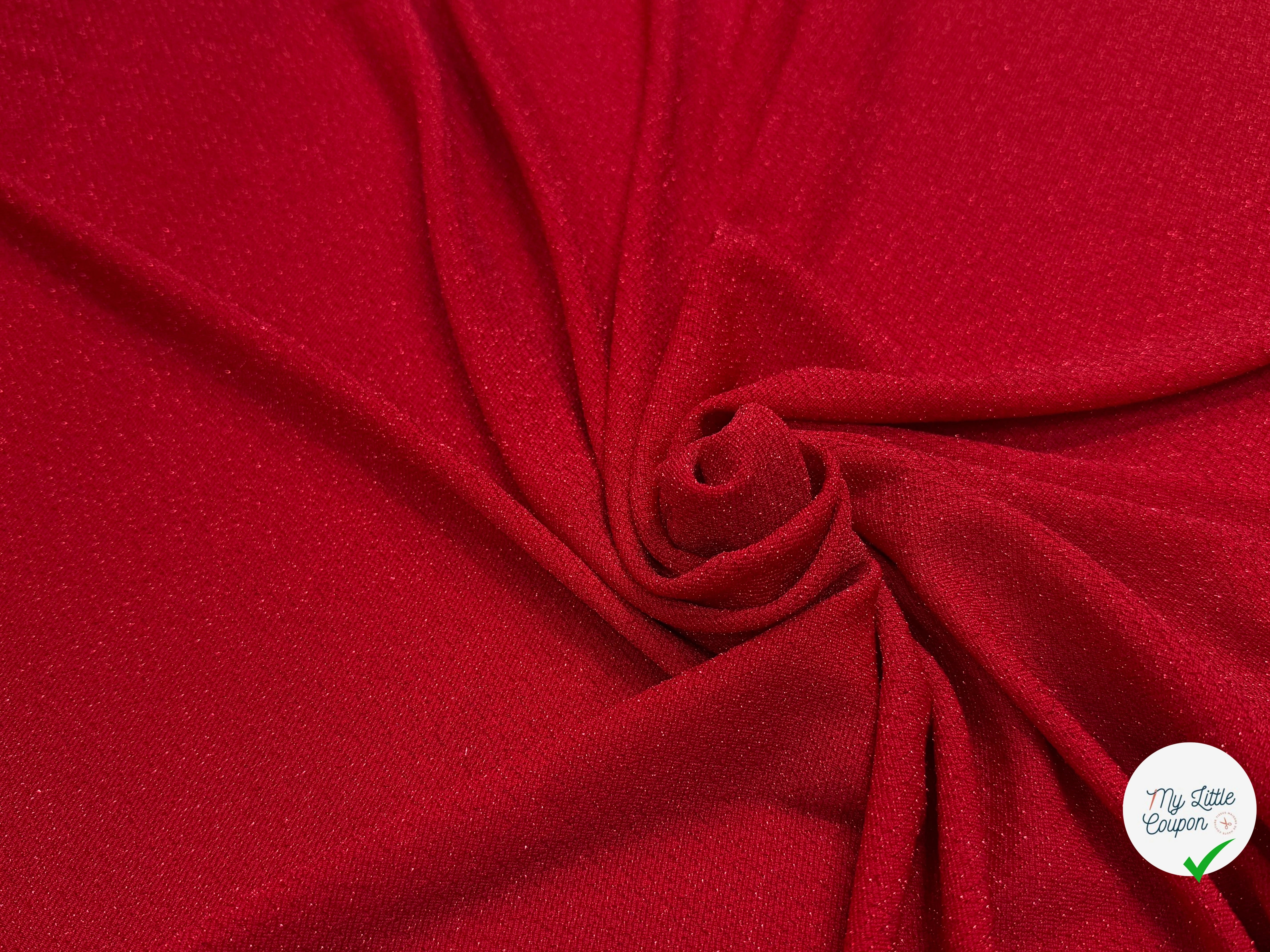 MAILLE FÊTE ULTRA STRETCH BRILLANT RED - My Little Coupon