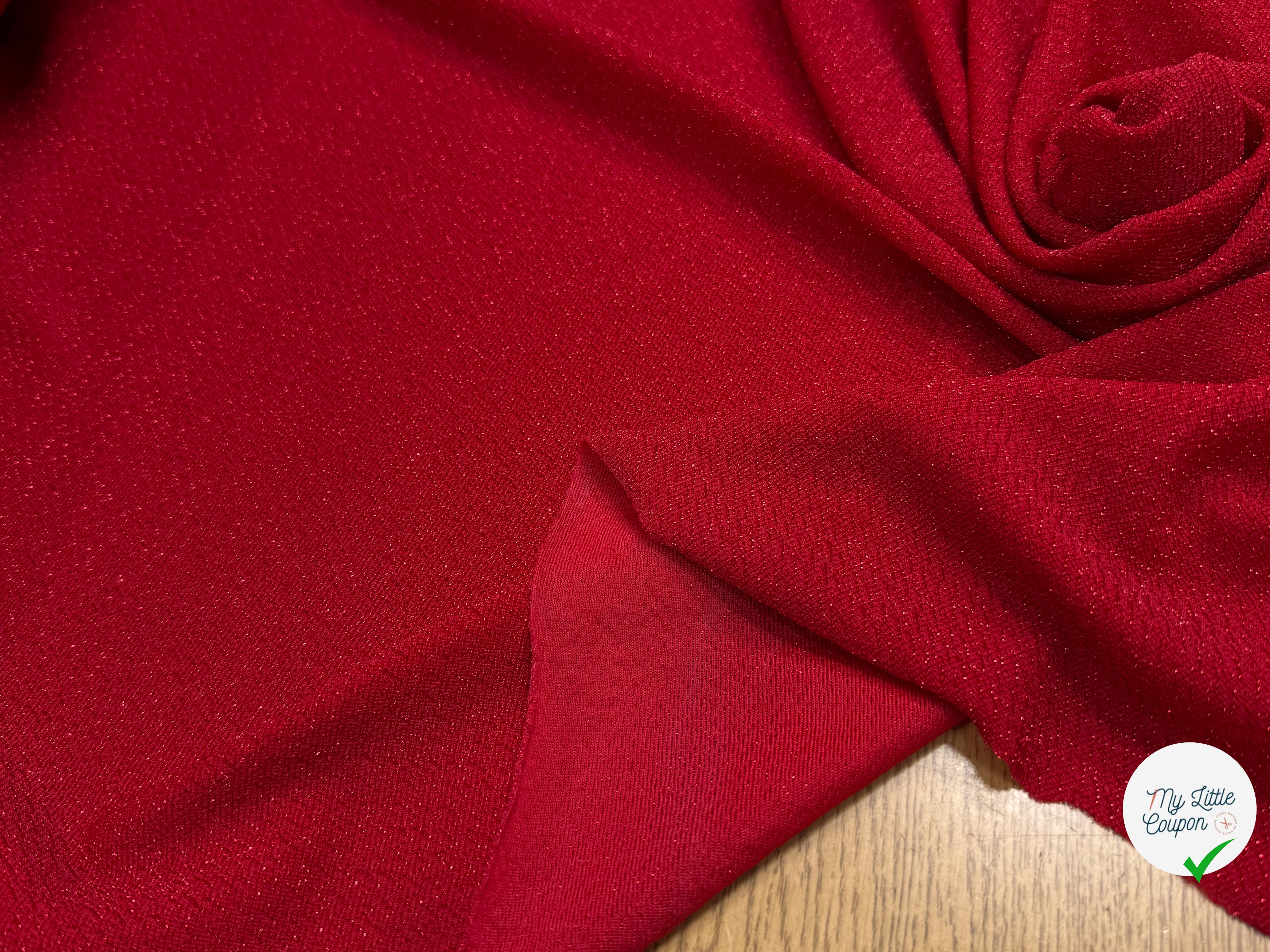 MAILLE FÊTE ULTRA STRETCH BRILLANT RED - My Little Coupon