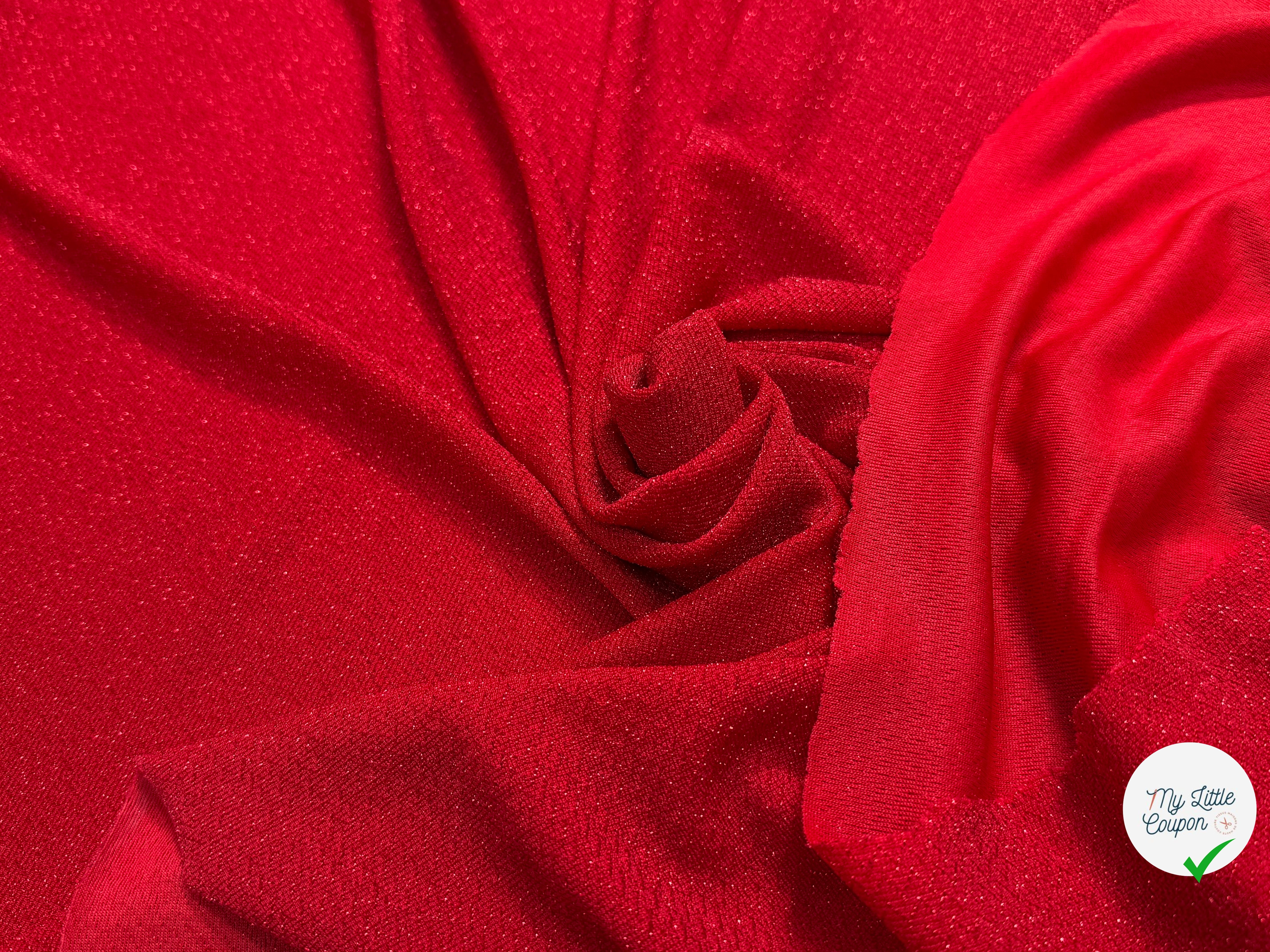 MAILLE FÊTE ULTRA STRETCH BRILLANT RED - My Little Coupon