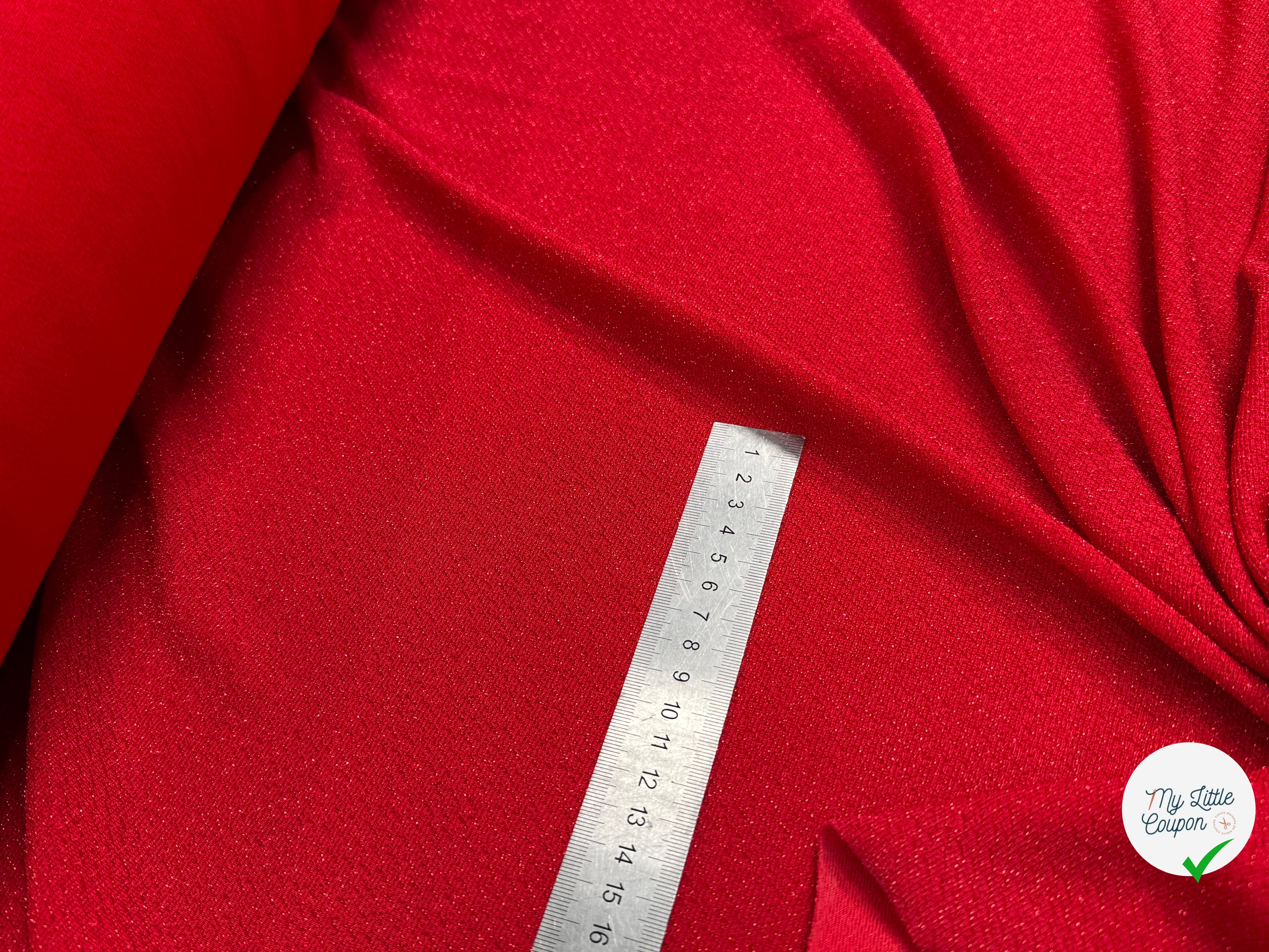 MAILLE FÊTE ULTRA STRETCH BRILLANT RED - My Little Coupon
