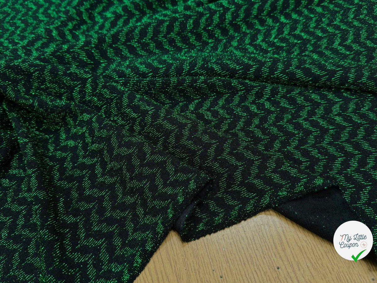 MAILLE FÊTE ULTRA STRETCH BRILLANT VERT - My Little Coupon