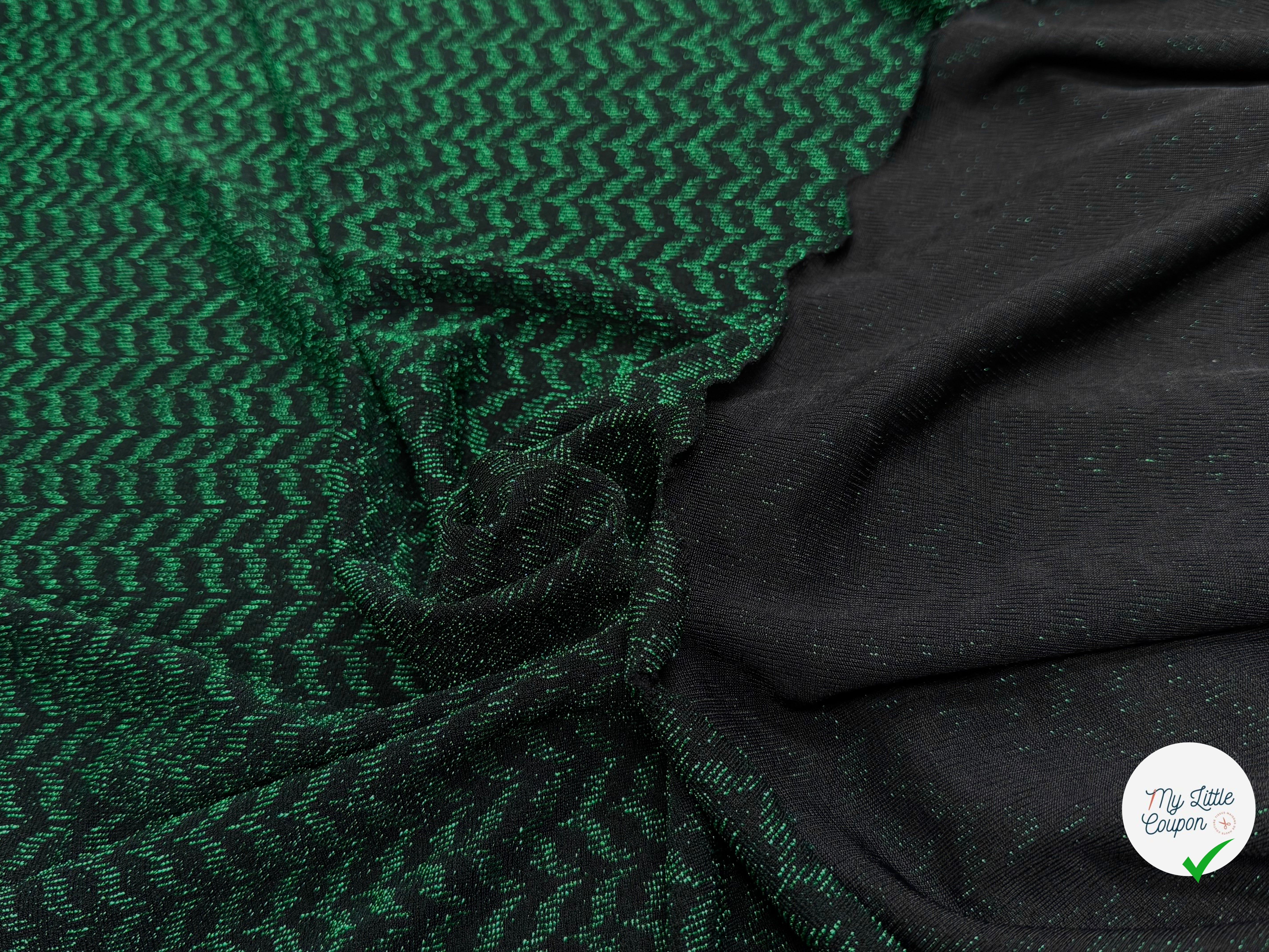MAILLE FÊTE ULTRA STRETCH BRILLANT VERT - My Little Coupon