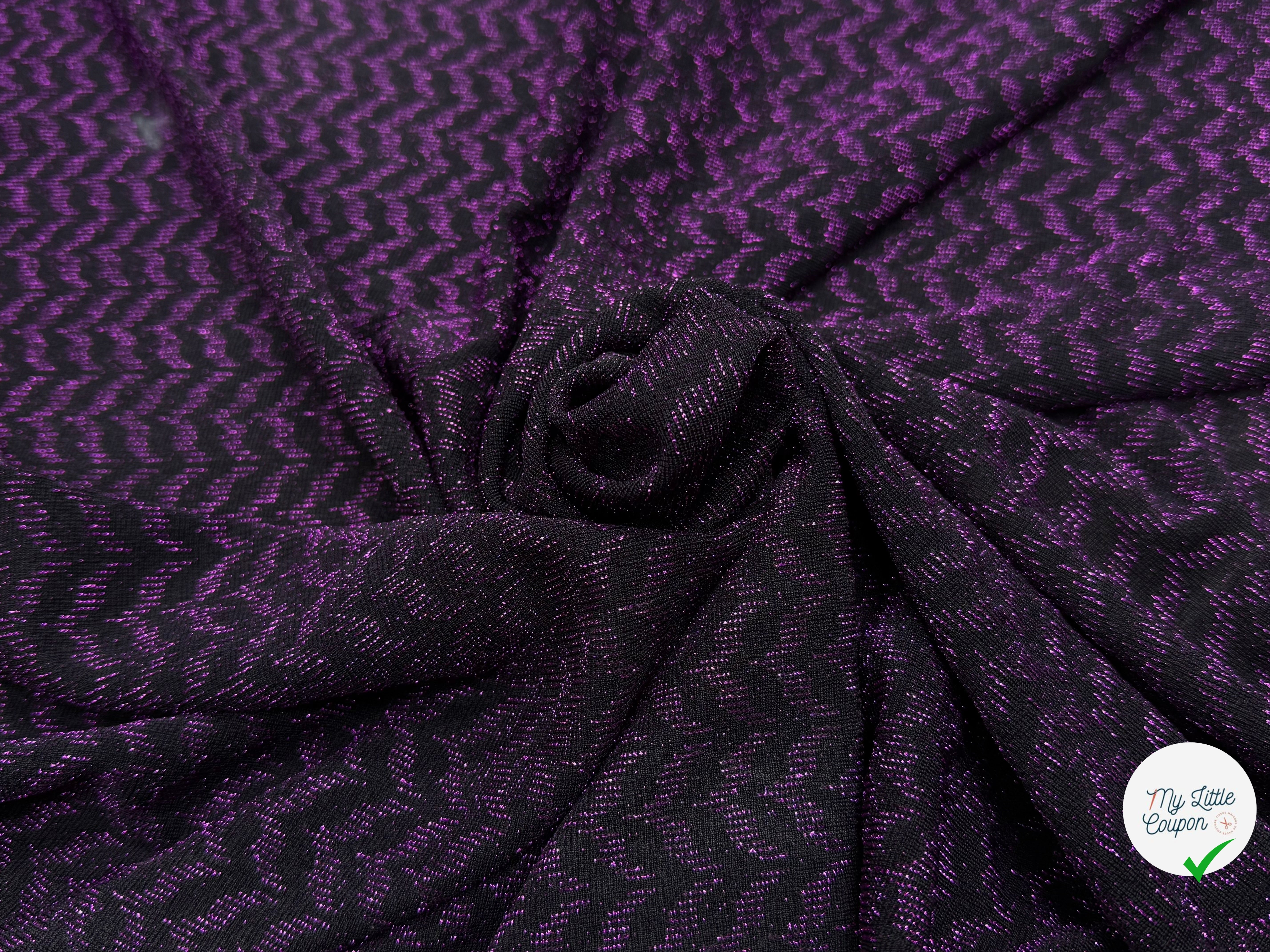 MAILLE FÊTE ULTRA STRETCH BRILLANT VIOLET - My Little Coupon