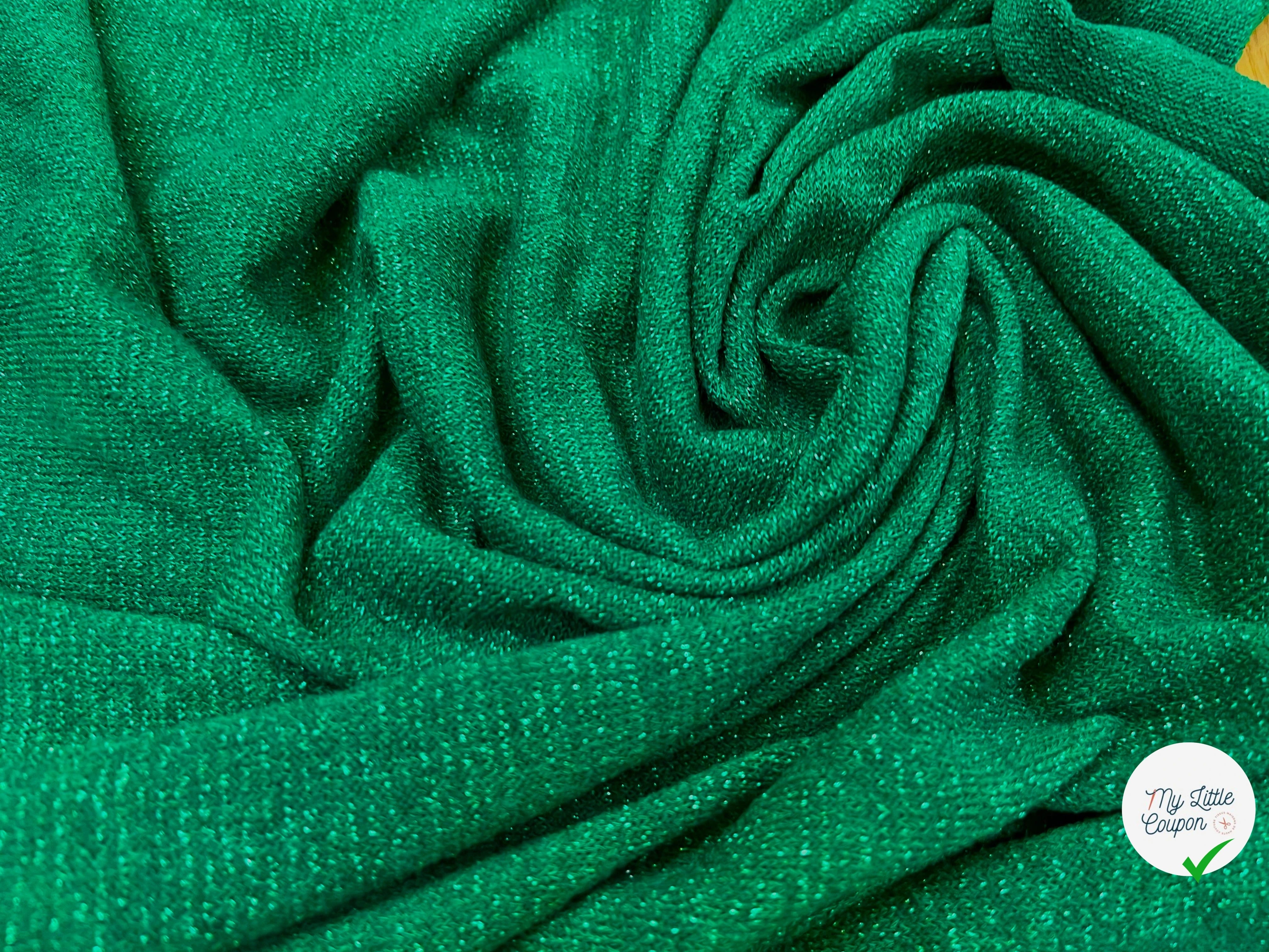 MAILLE FÊTE VERT LEGREMENT BRILLANTE - My Little Coupon