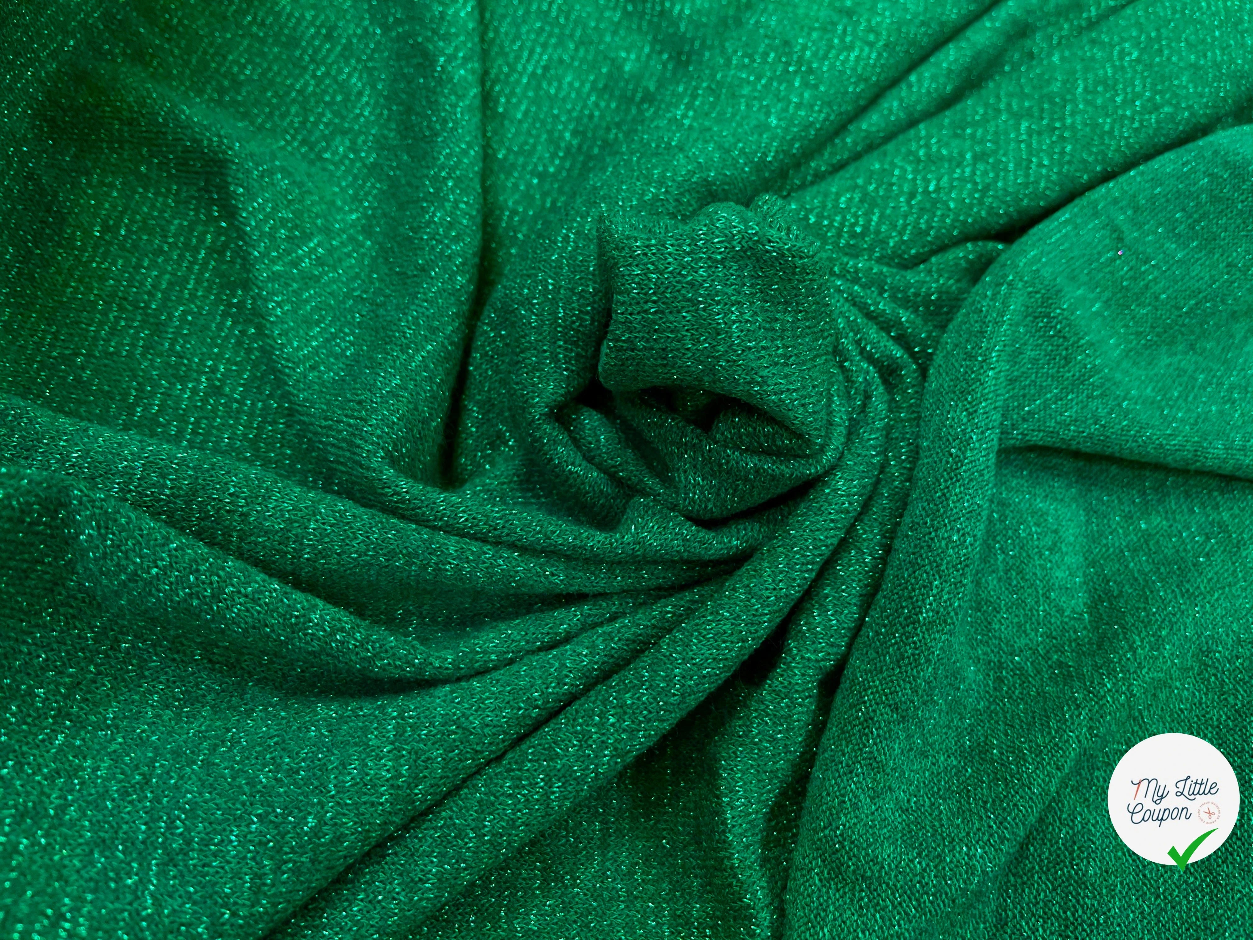MAILLE FÊTE VERT LEGREMENT BRILLANTE - My Little Coupon