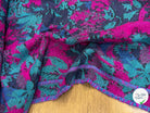 MAILLE GRATTÉE JACQUARD FLEURS FUCHSIA ET TURQUOISE - My Little Coupon