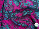 MAILLE GRATTÉE JACQUARD FLEURS FUCHSIA ET TURQUOISE - My Little Coupon