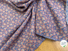 MAILLE GRATTÉE JACQUARD FLEURS ROSE PÂLE FOND BLEU - My Little Coupon