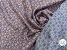 MAILLE GRATTÉE JACQUARD FLEURS ROSE PÂLE FOND BLEU - My Little Coupon