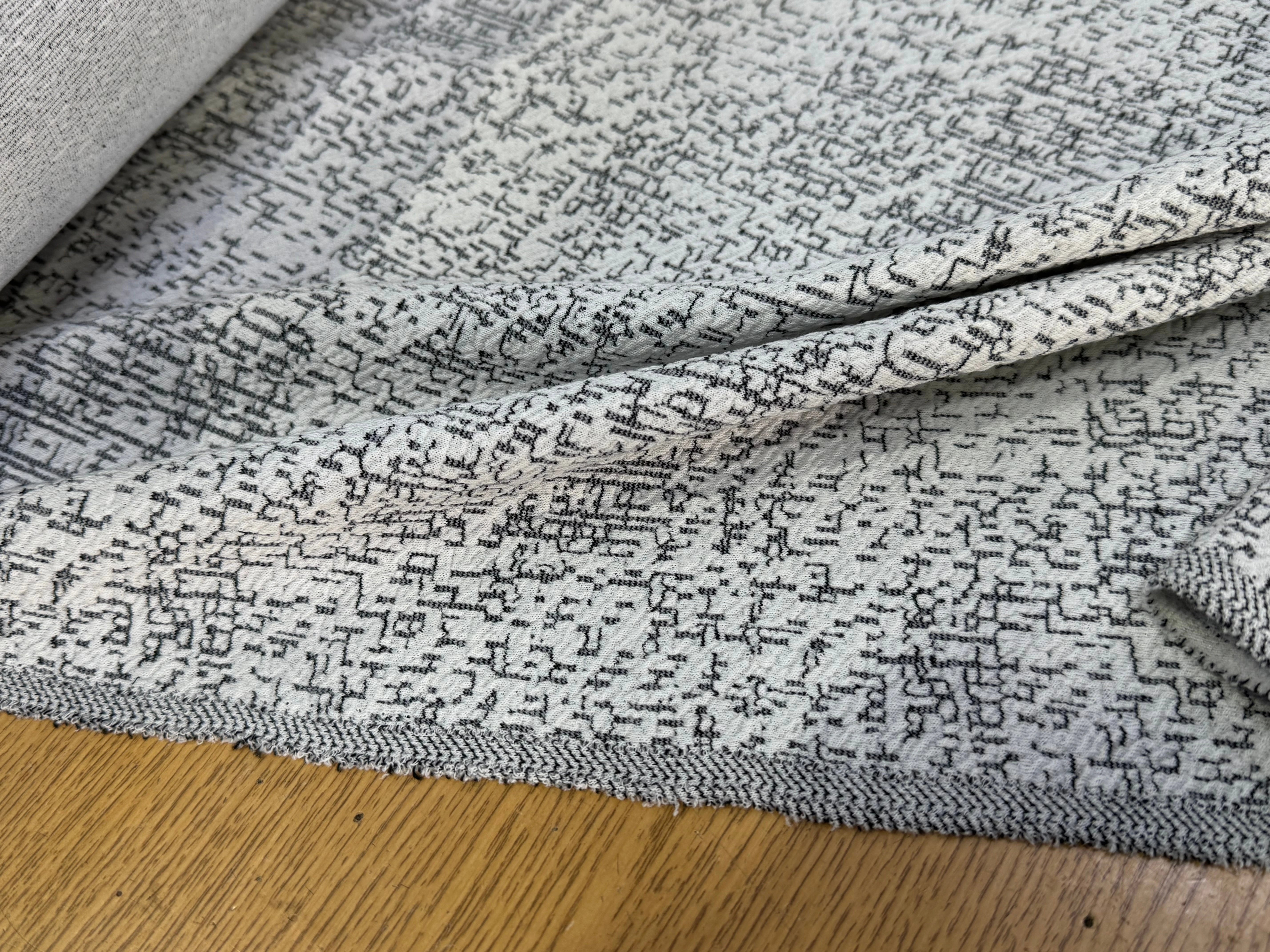 MAILLE JACQUARD BLANC GRIS - My Little Coupon