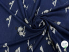 MAILLE JACQUARD ESPRIT MILANO IMPRIMÉ PINGOUINS BLEU MARINE - My Little Coupon