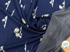 MAILLE JACQUARD ESPRIT MILANO IMPRIMÉ PINGOUINS BLEU MARINE - My Little Coupon