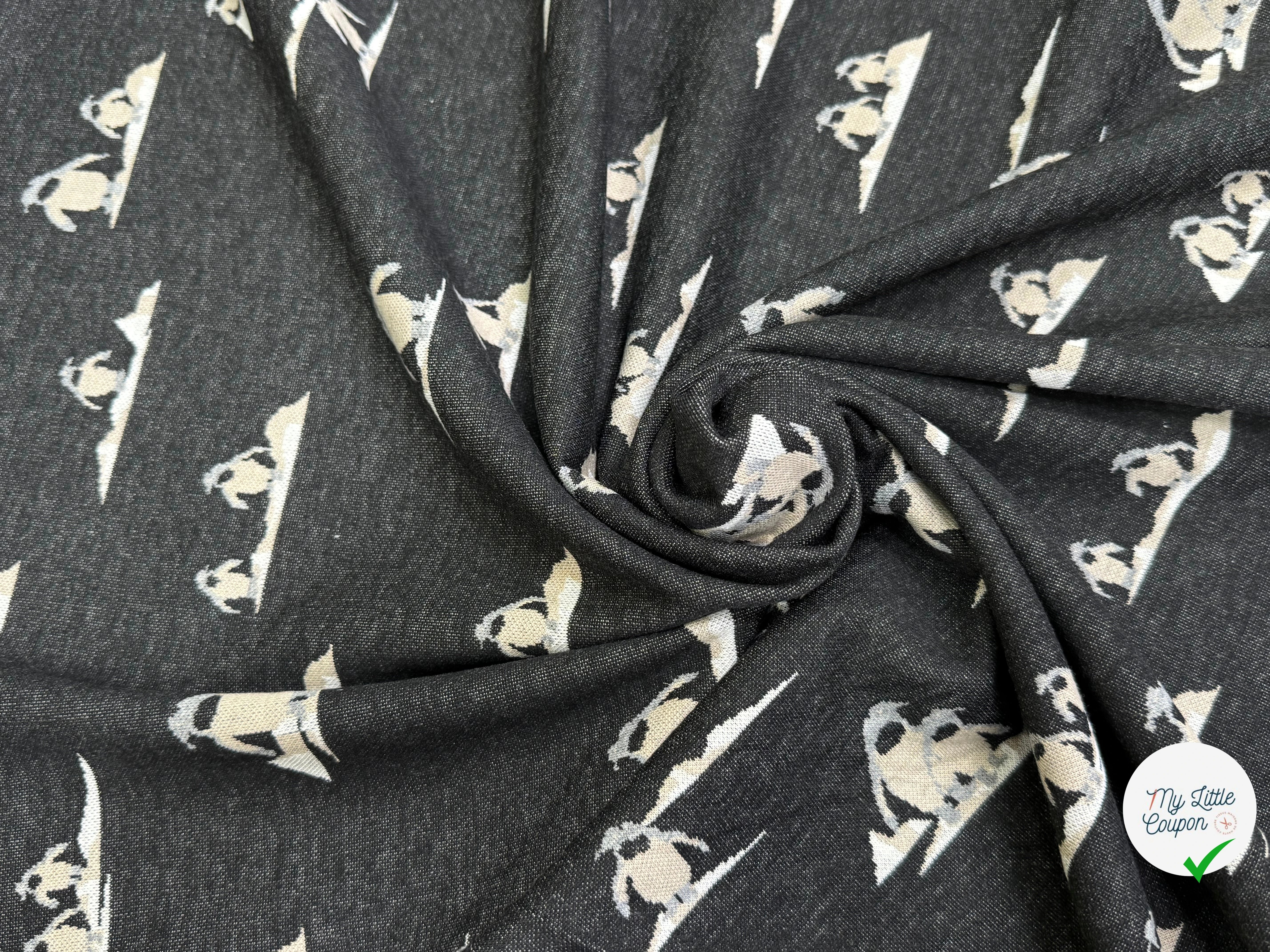 MAILLE JACQUARD ESPRIT MILANO IMPRIMÉ PINGOUINS GRIS ANTHRACITE - My Little Coupon