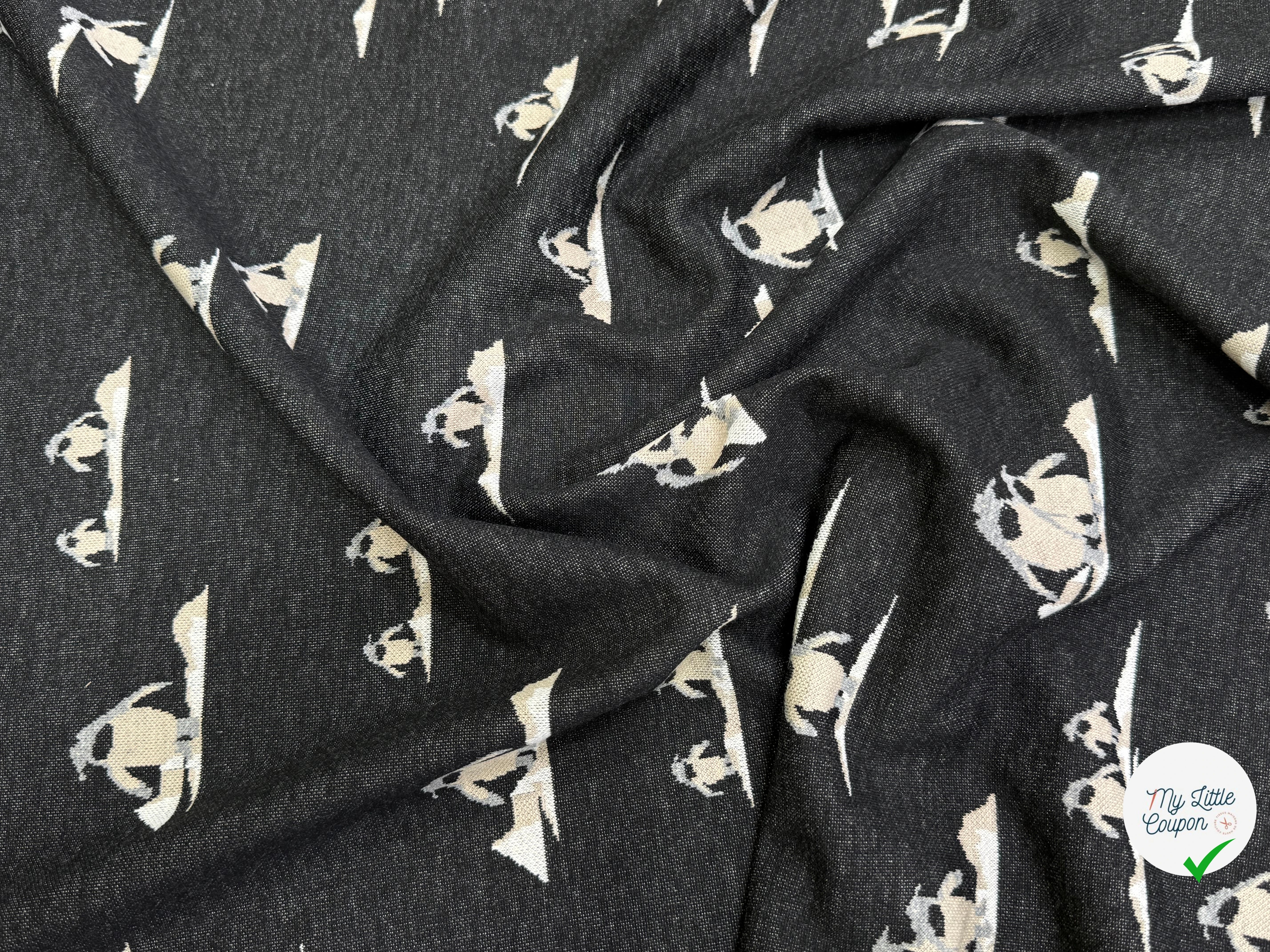 MAILLE JACQUARD ESPRIT MILANO IMPRIMÉ PINGOUINS GRIS ANTHRACITE - My Little Coupon