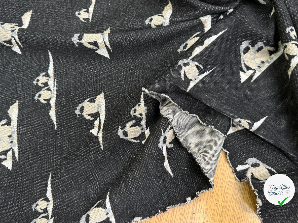 MAILLE JACQUARD ESPRIT MILANO IMPRIMÉ PINGOUINS GRIS ANTHRACITE - My Little Coupon