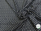 MAILLE JACQUARD ESPRIT MILANO MOTIF POIS ÉCRU FOND BLEU MARINE - My Little Coupon