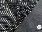 MAILLE JACQUARD ESPRIT MILANO MOTIF POIS ÉCRU FOND BLEU MARINE - My Little Coupon