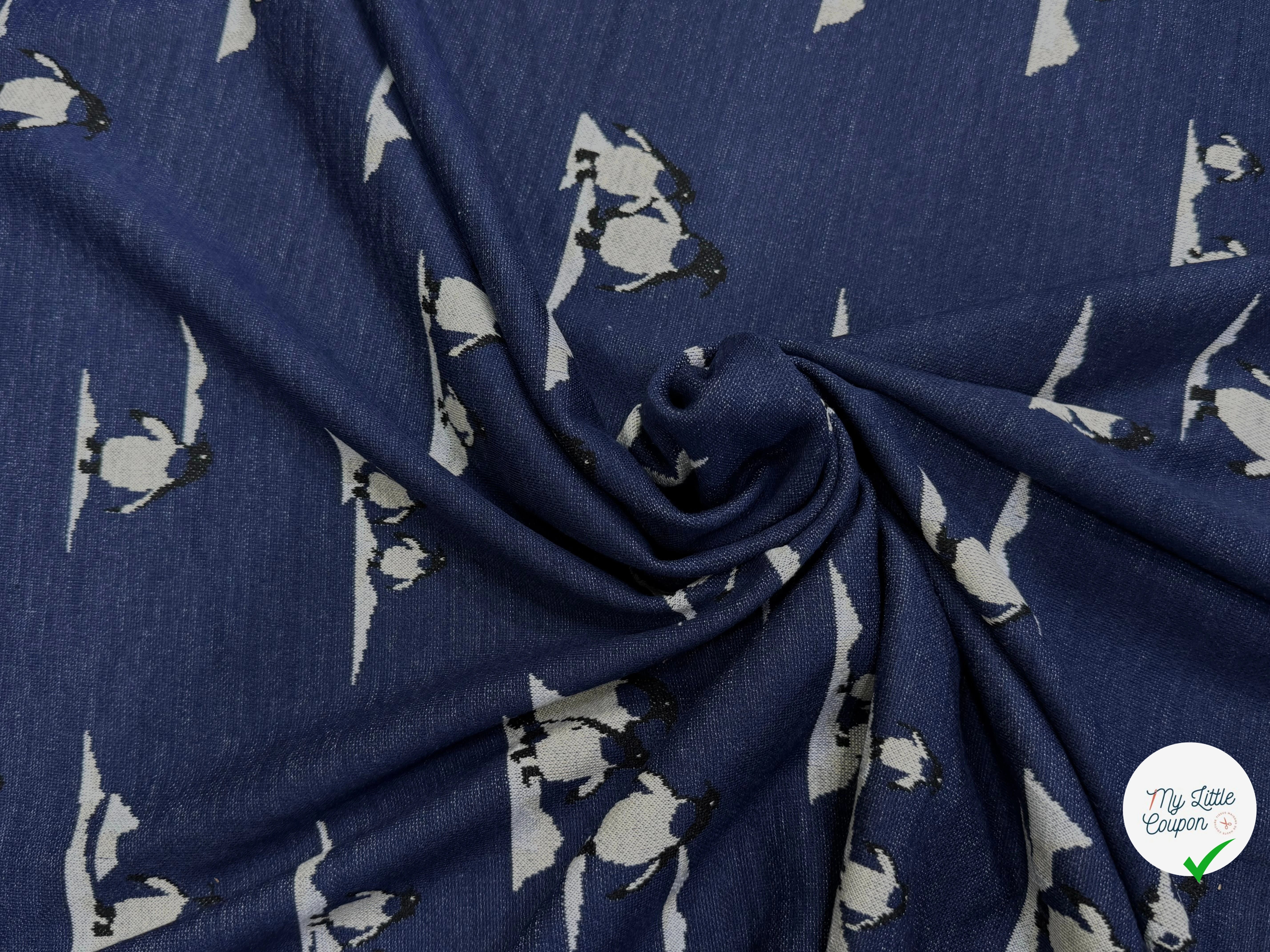 MAILLE JACQUARD ESPRIT MILANO PINGOUINS BLEU MARINE DIVA PINGOUIN MARINE - My Little Coupon