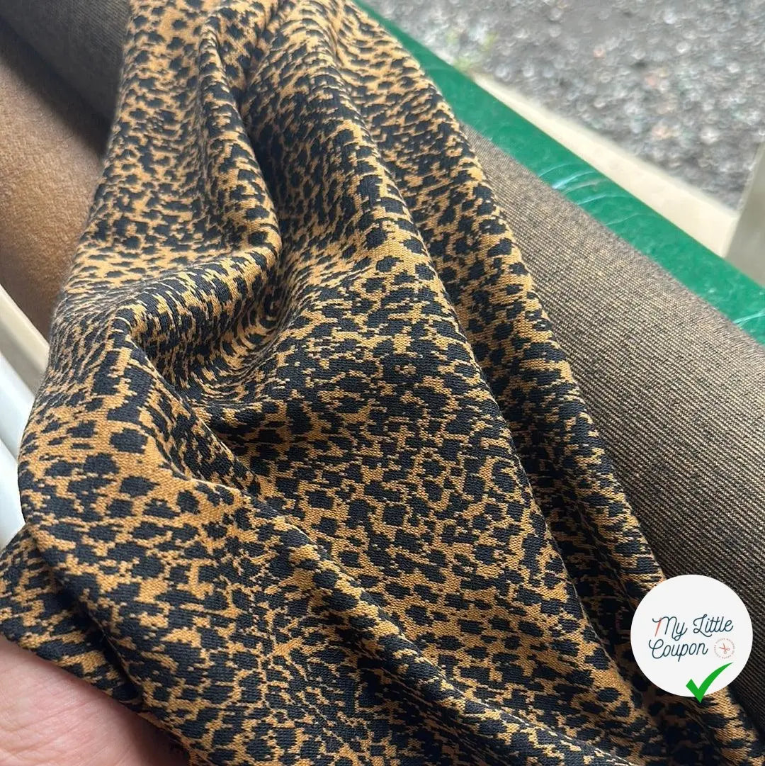 MAILLE JACQUARD LÉOPARD - My Little Coupon - tissu - coudre