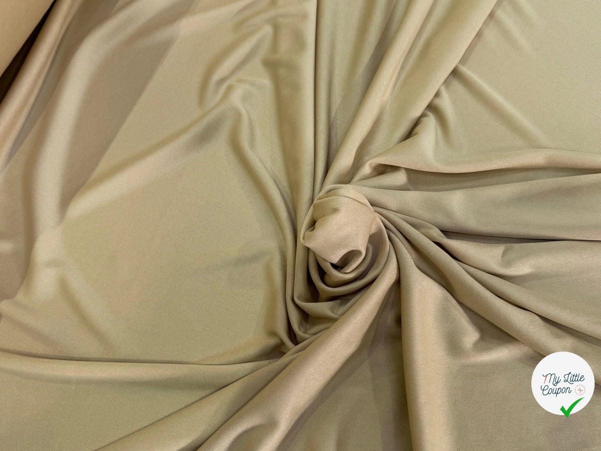 MAILLE LÉGÈRE BEIGE TAUPE 100% POLYAMIDE TOUCHER AGRÉABLE - My Little Coupon
