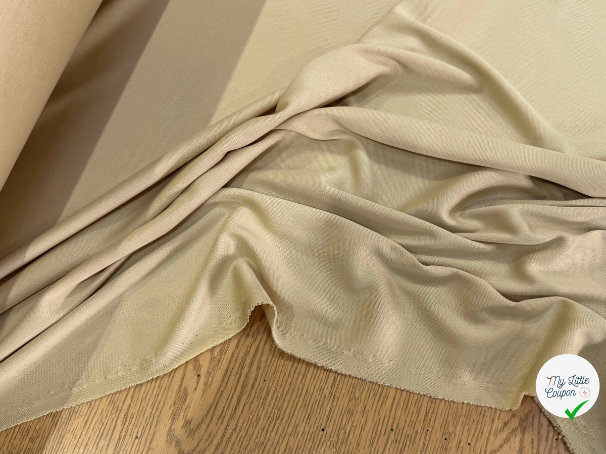 MAILLE LÉGÈRE BEIGE TAUPE 100% POLYAMIDE TOUCHER AGRÉABLE - My Little Coupon