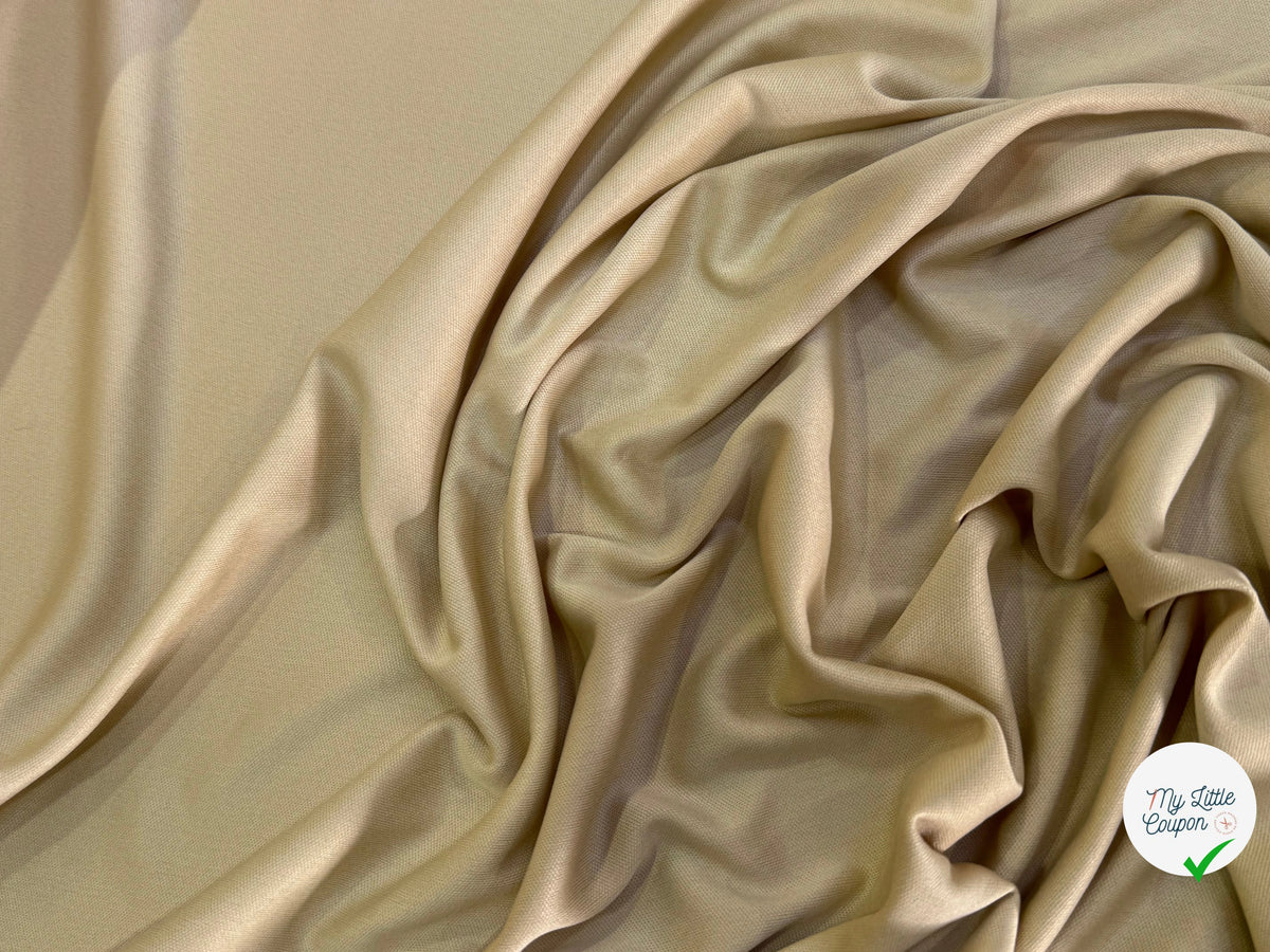 MAILLE LÉGÈRE BEIGE TAUPE 100% POLYAMIDE TOUCHER AGRÉABLE - My Little Coupon