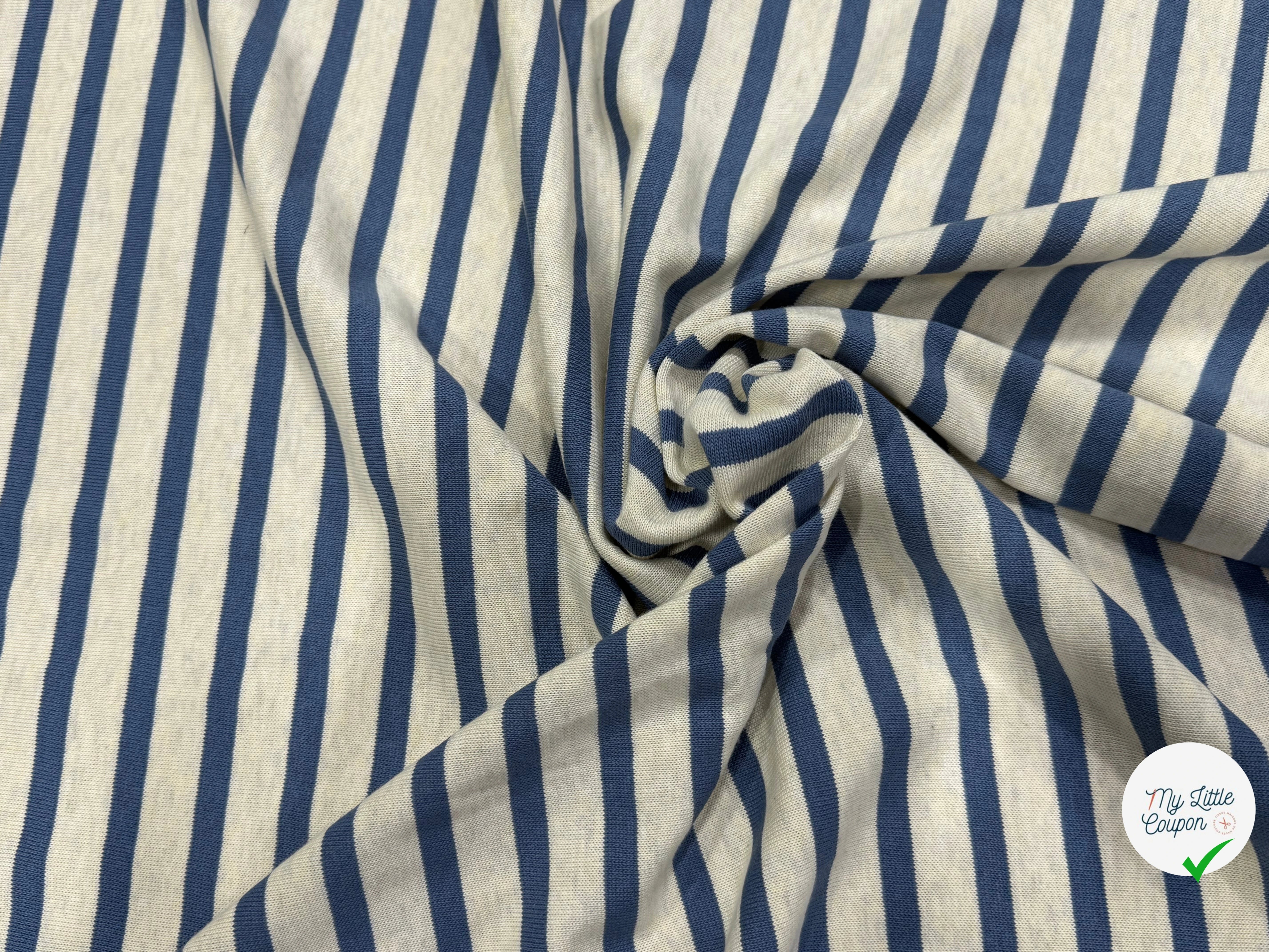 MAILLE LOURDE 100% COTON RAYURES CHANVRE ET MACADAM FABRICATION RÉGION DE TROYES 🇫🇷 - My Little Coupon