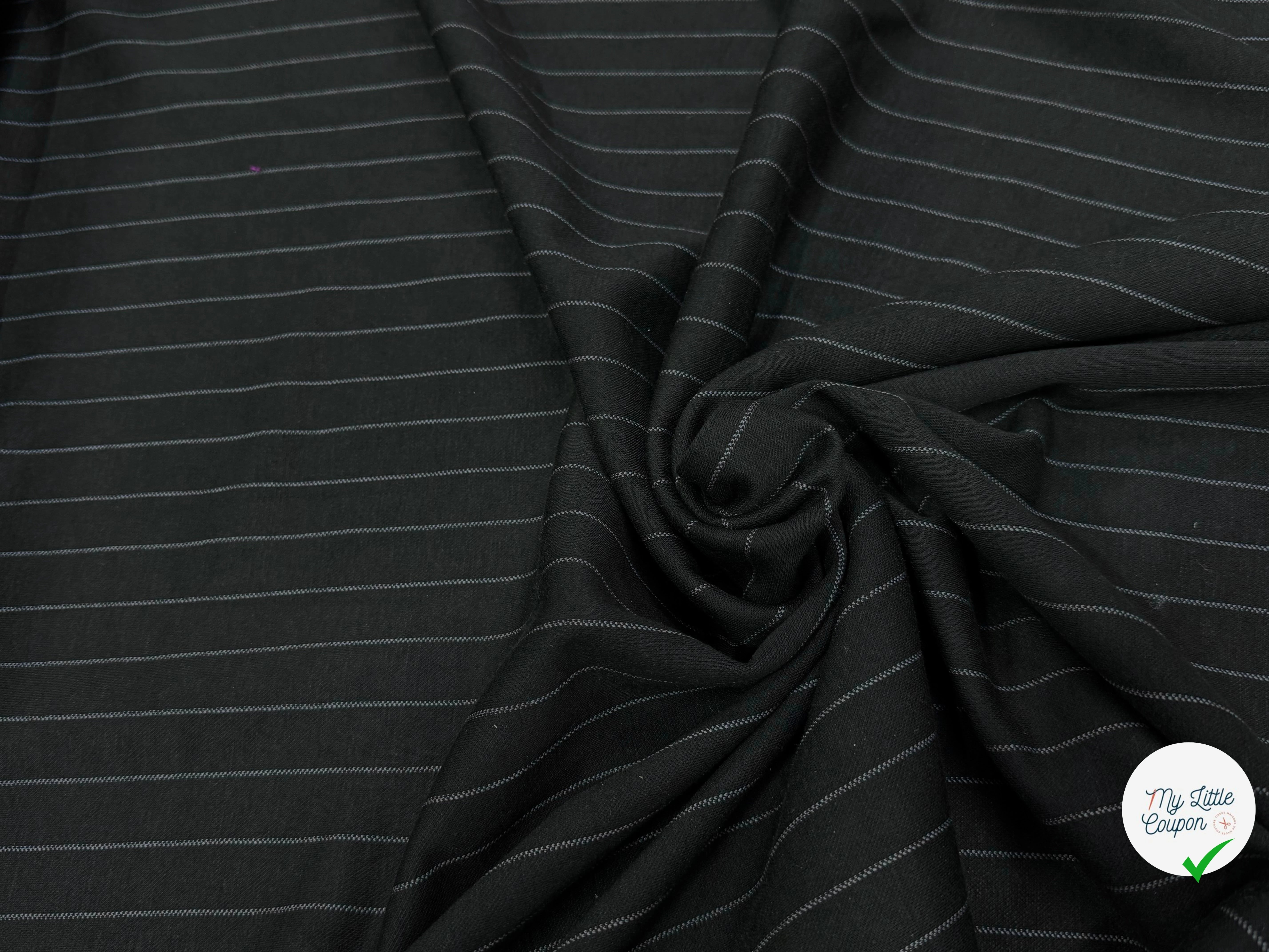 MAILLE LOURDE BELLE TENUE NOIR RAYURES - My Little Coupon