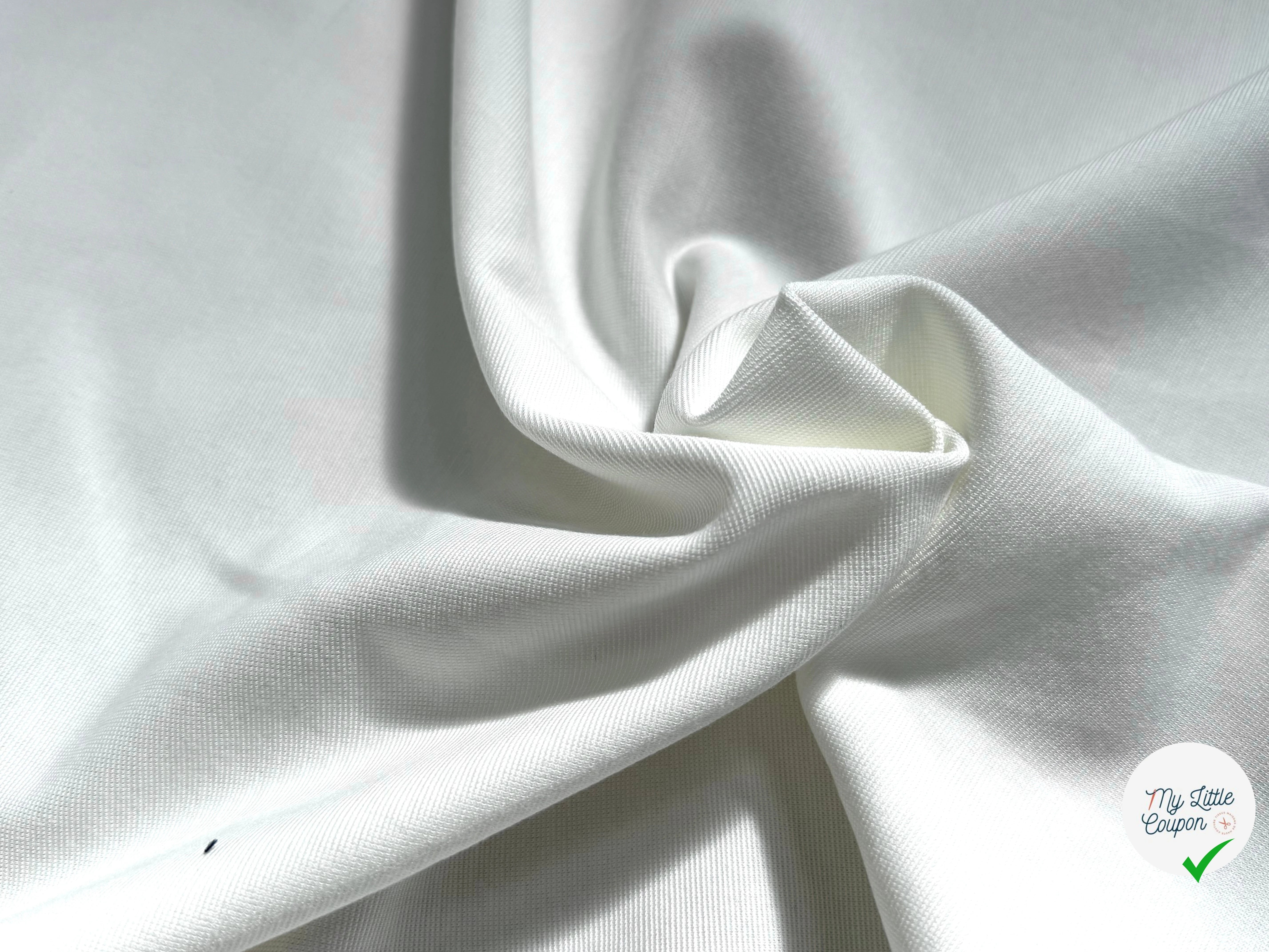 MAILLE LOURDE COTON ULTRA STRETCH BLANC - My Little Coupon