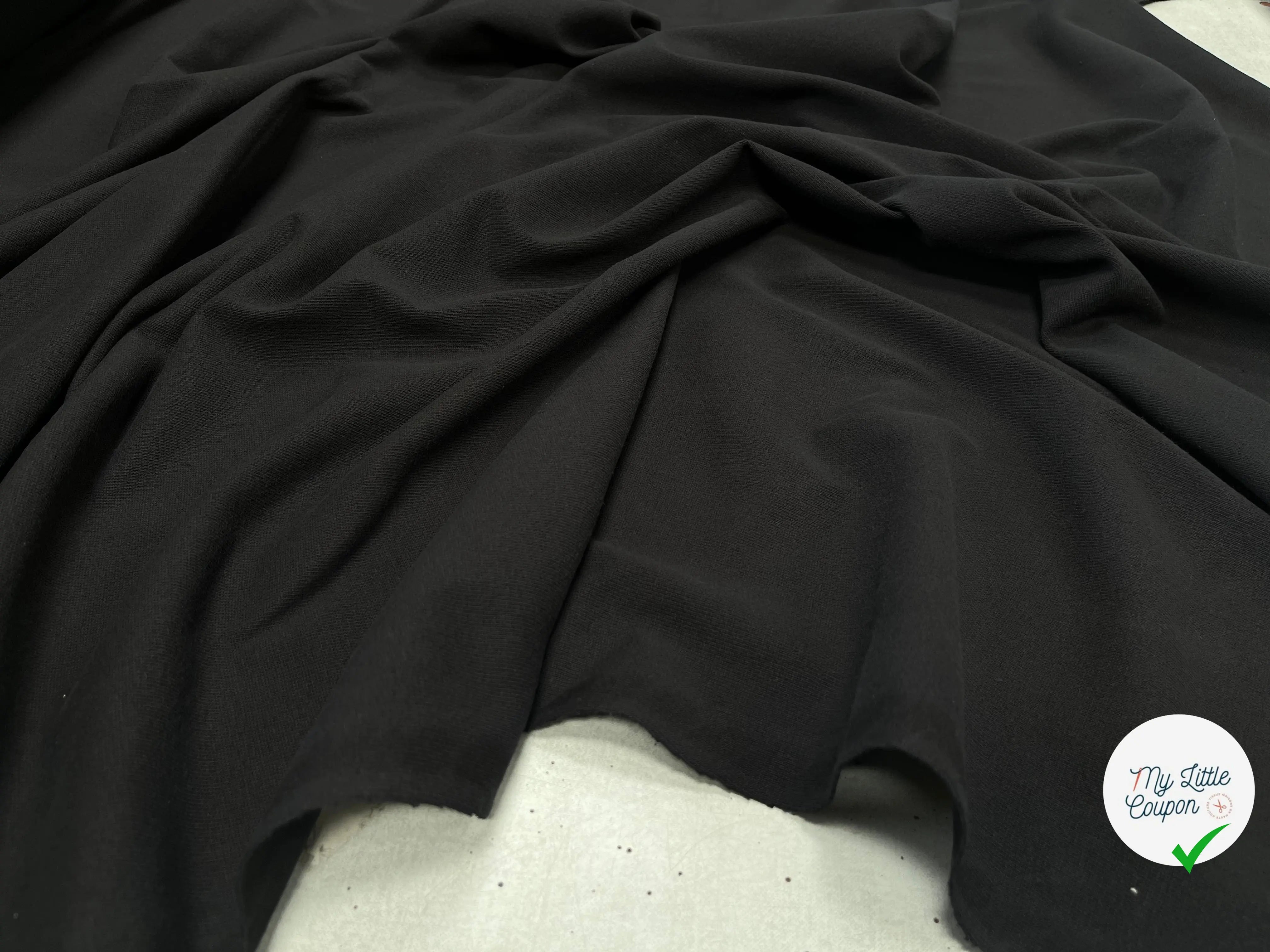 MAILLE LOURDE COTON UNI NOIR - My Little Coupon