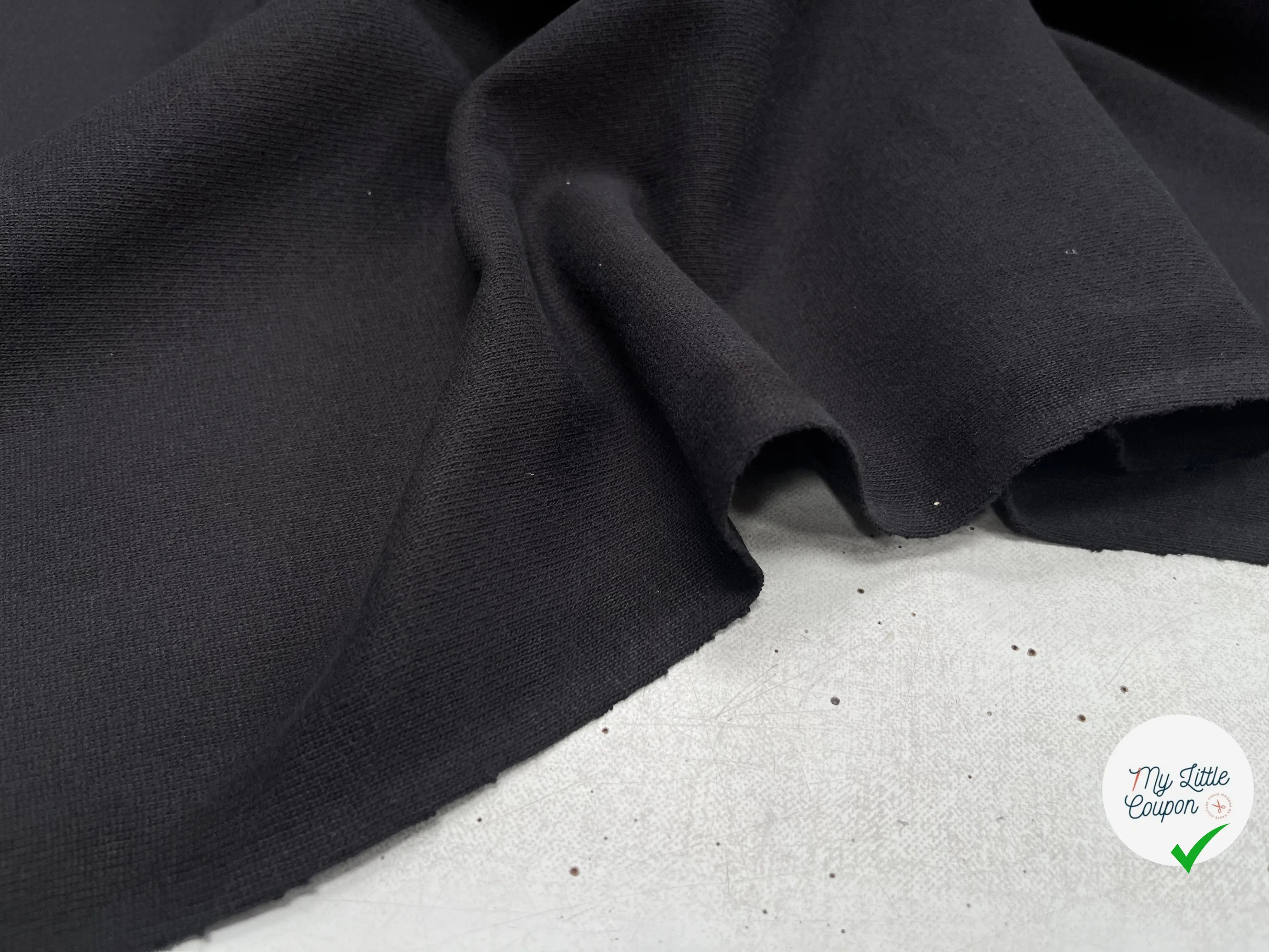 MAILLE LOURDE COTON UNI NOIR - My Little Coupon
