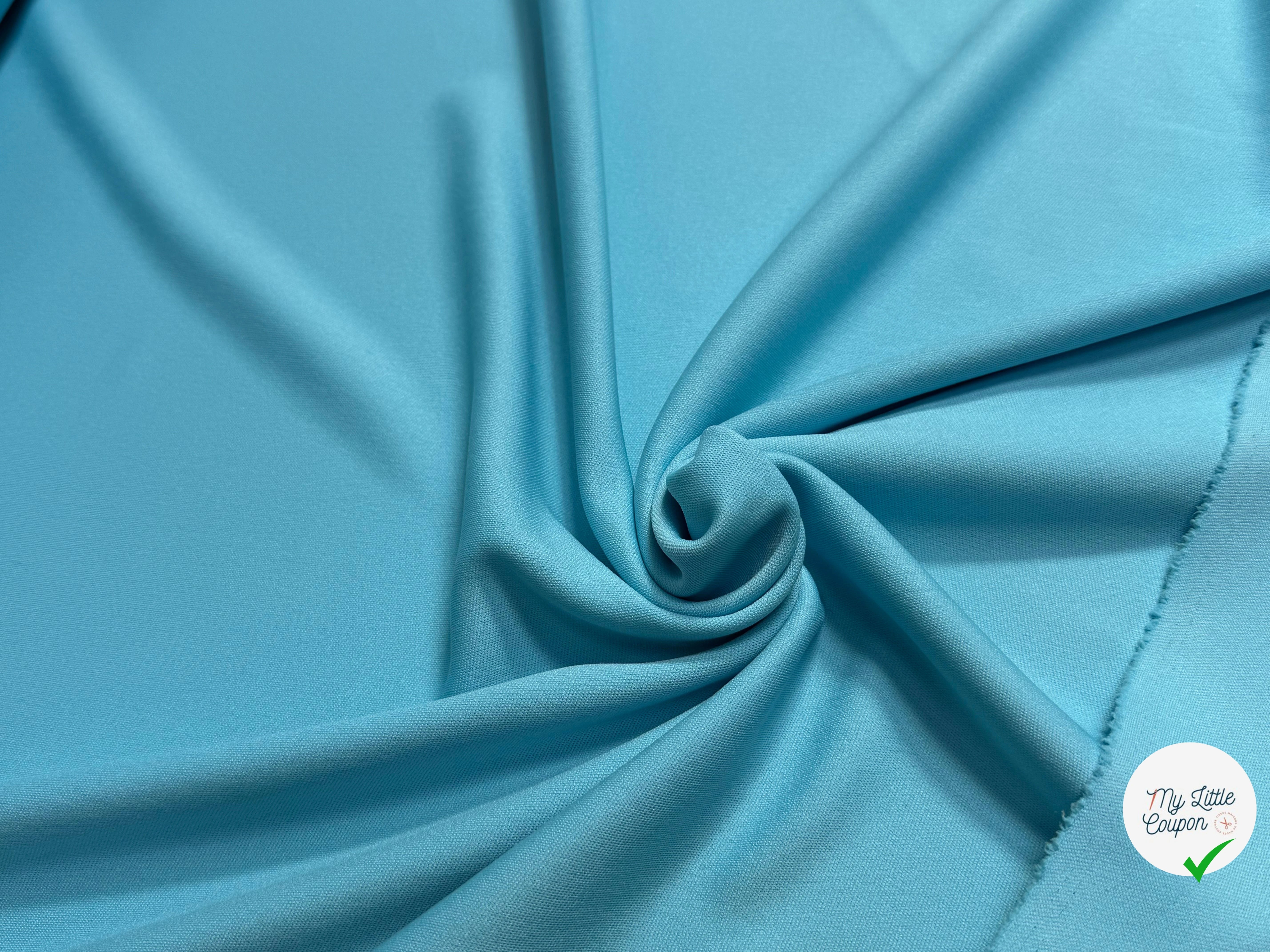 MAILLE LOURDE CRPÉE LÉGÈREMENT SATINÉE TURQUOISE - My Little Coupon