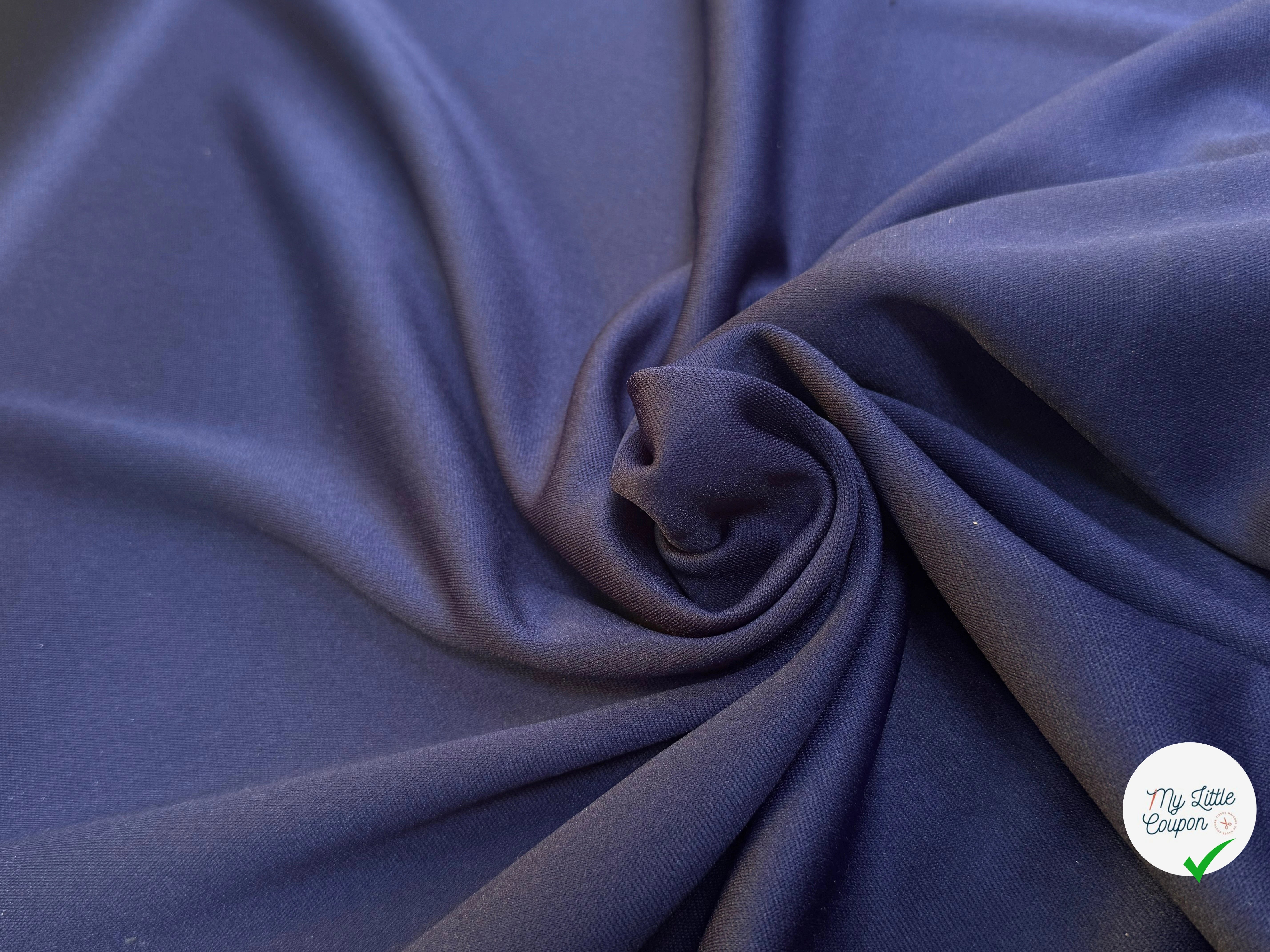 MAILLE LOURDE LÉGÈREMENT CREPÉE WORK BLUE - My Little Coupon