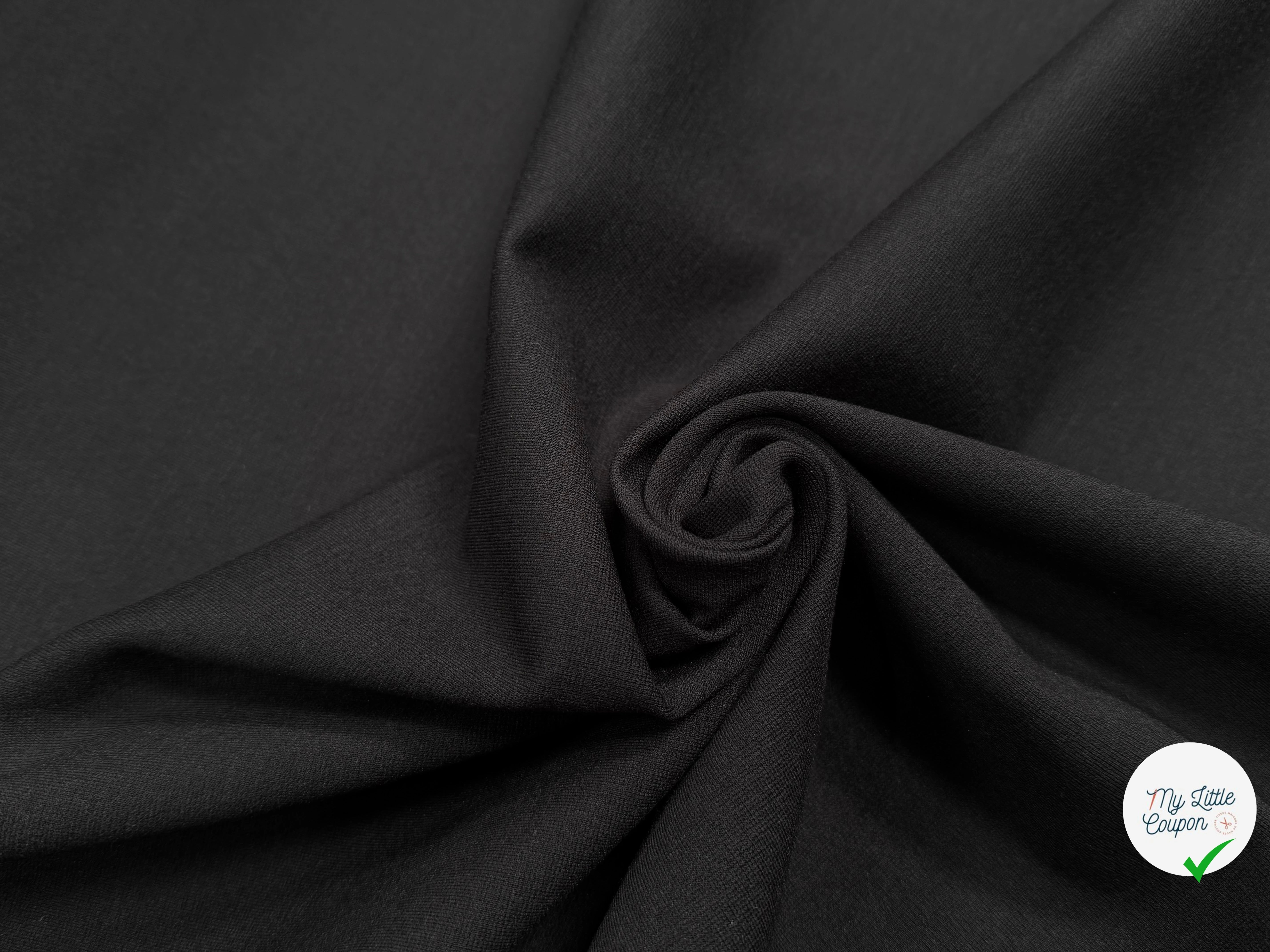 MAILLE LOURDE POLYVISCOSE NOIR 130CM - My Little Coupon