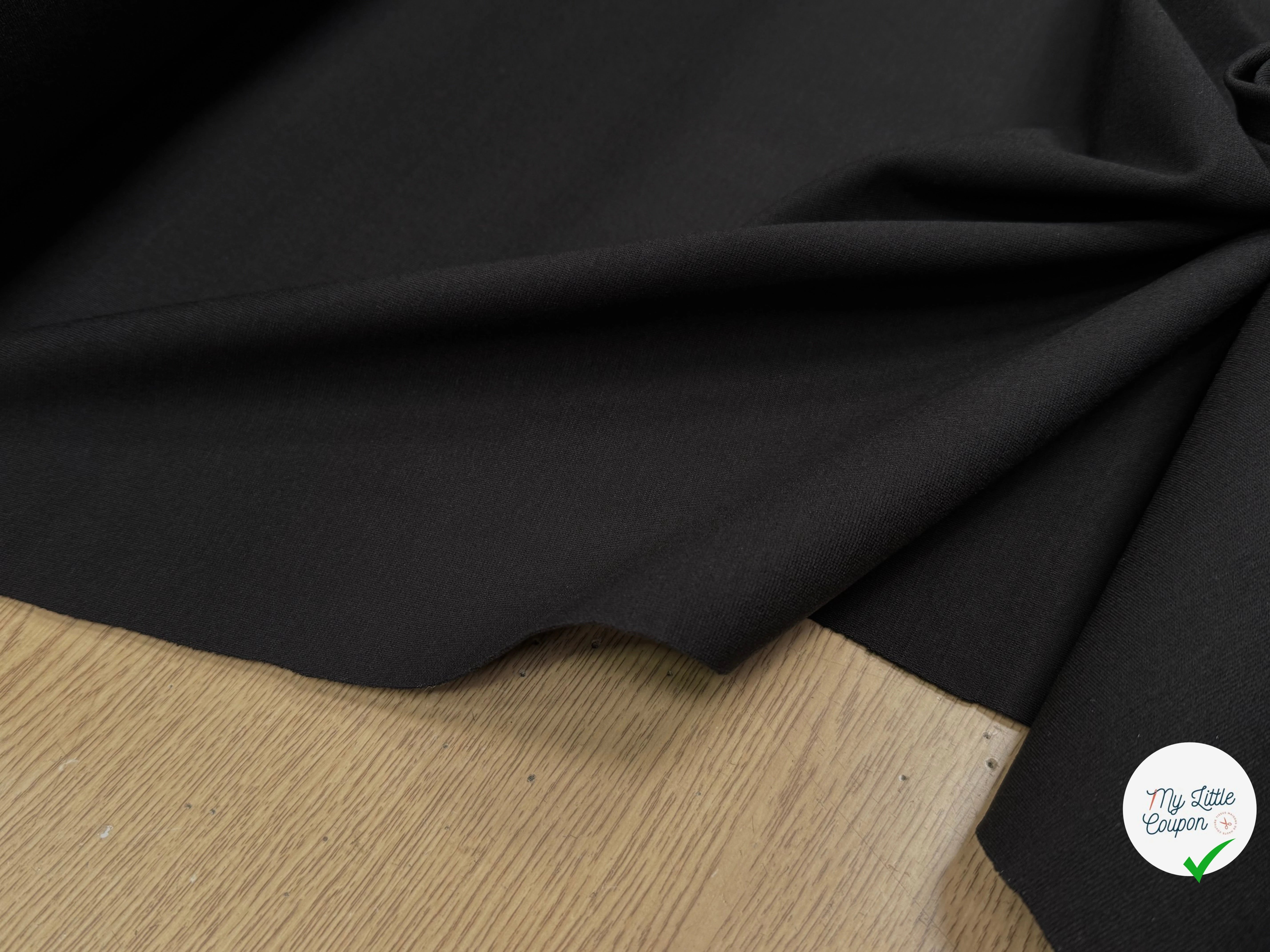 MAILLE LOURDE POLYVISCOSE NOIR 130CM - My Little Coupon