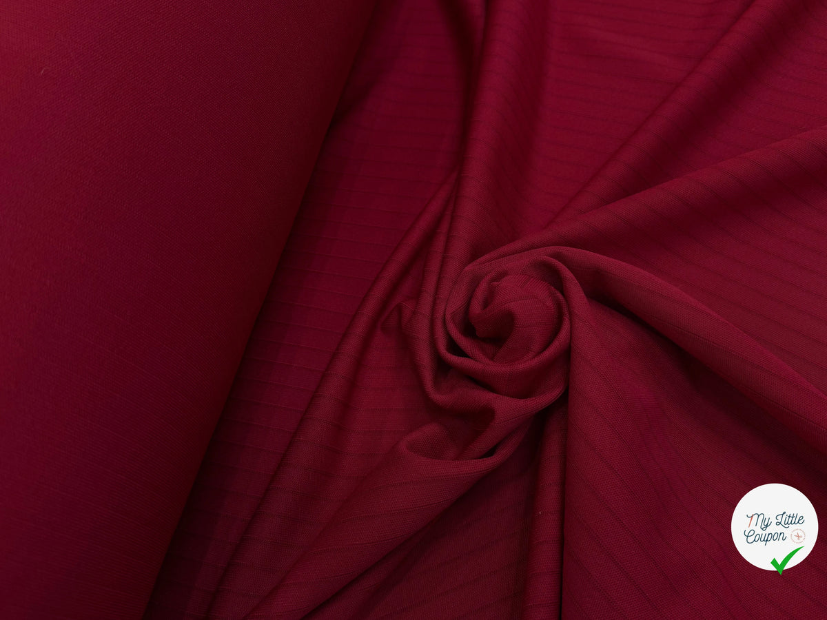 MAILLE LOURDE RAYÉE ROUGE RÊCHE FABRICATION FRANÇAISE - My Little Coupon