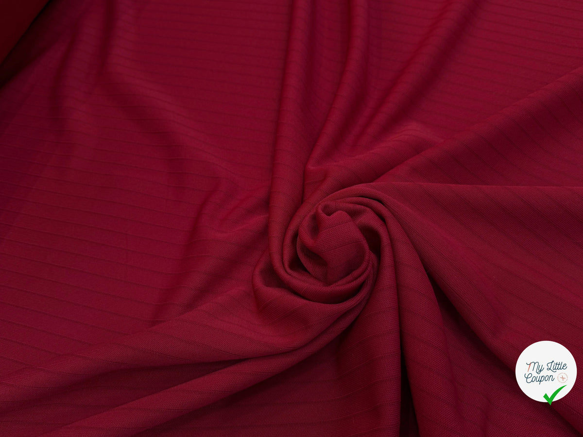 MAILLE LOURDE RAYÉE ROUGE RÊCHE FABRICATION FRANÇAISE - My Little Coupon